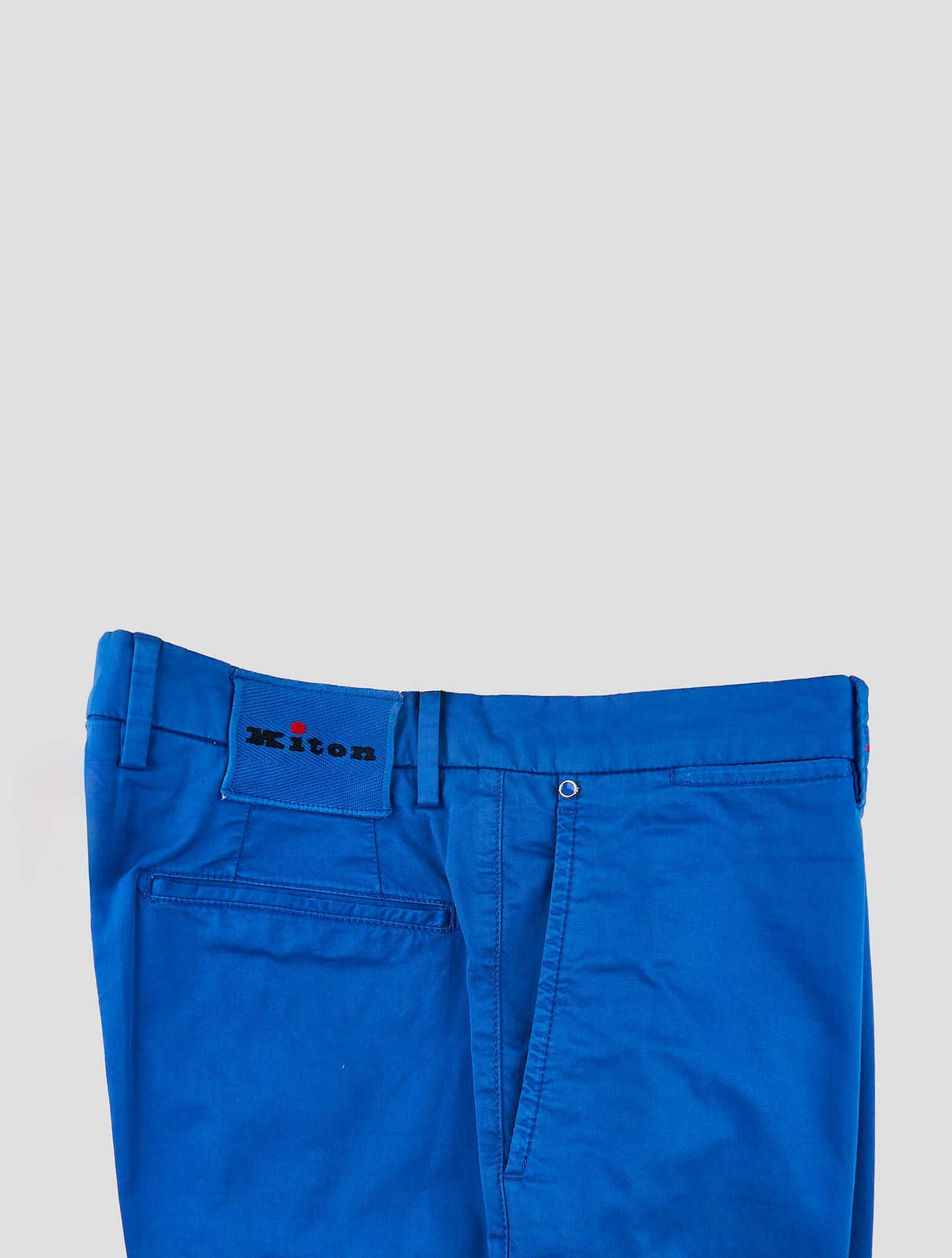 Kiton Blue Cotton Ea Pants