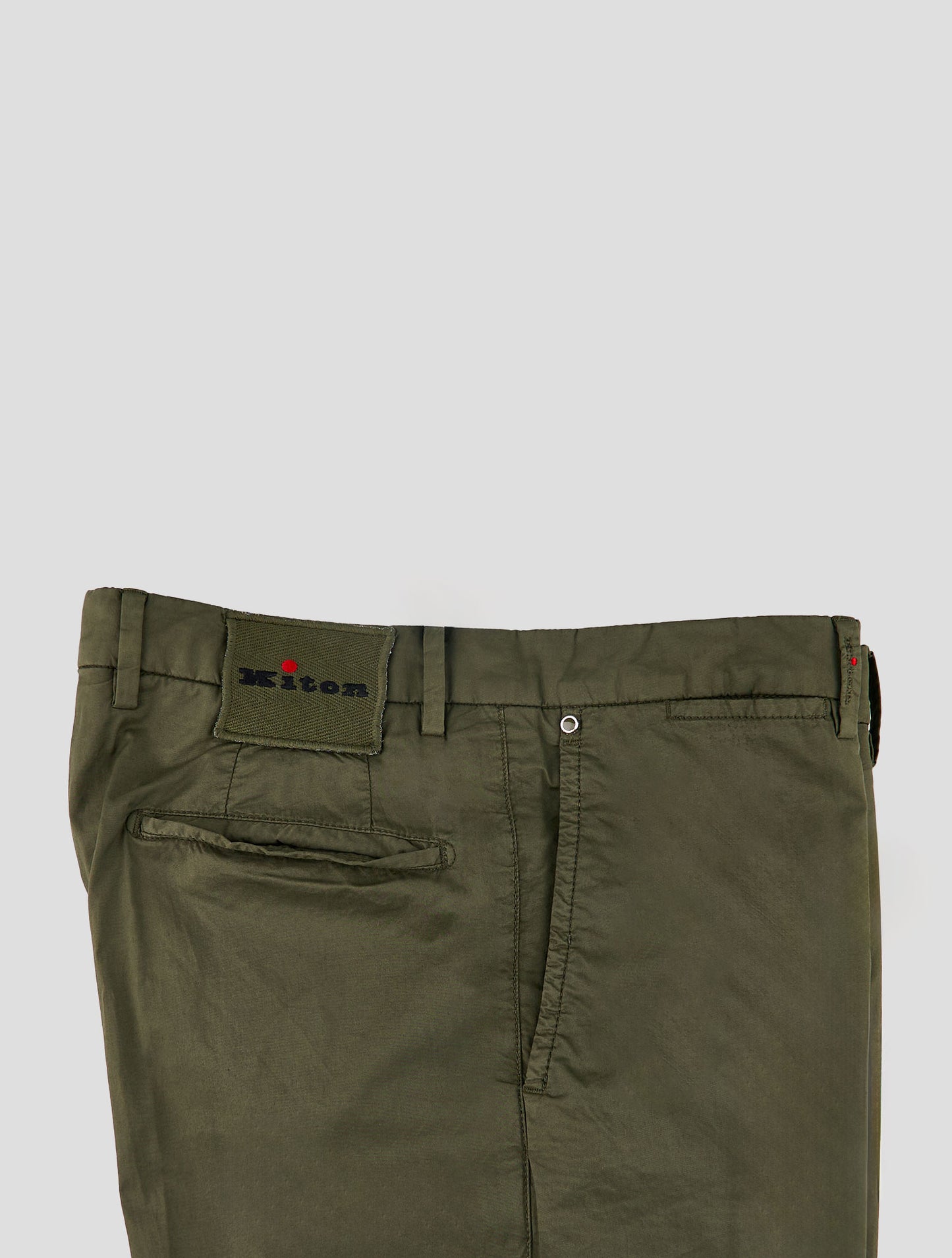 Kiton Green Cotton Ea Pants