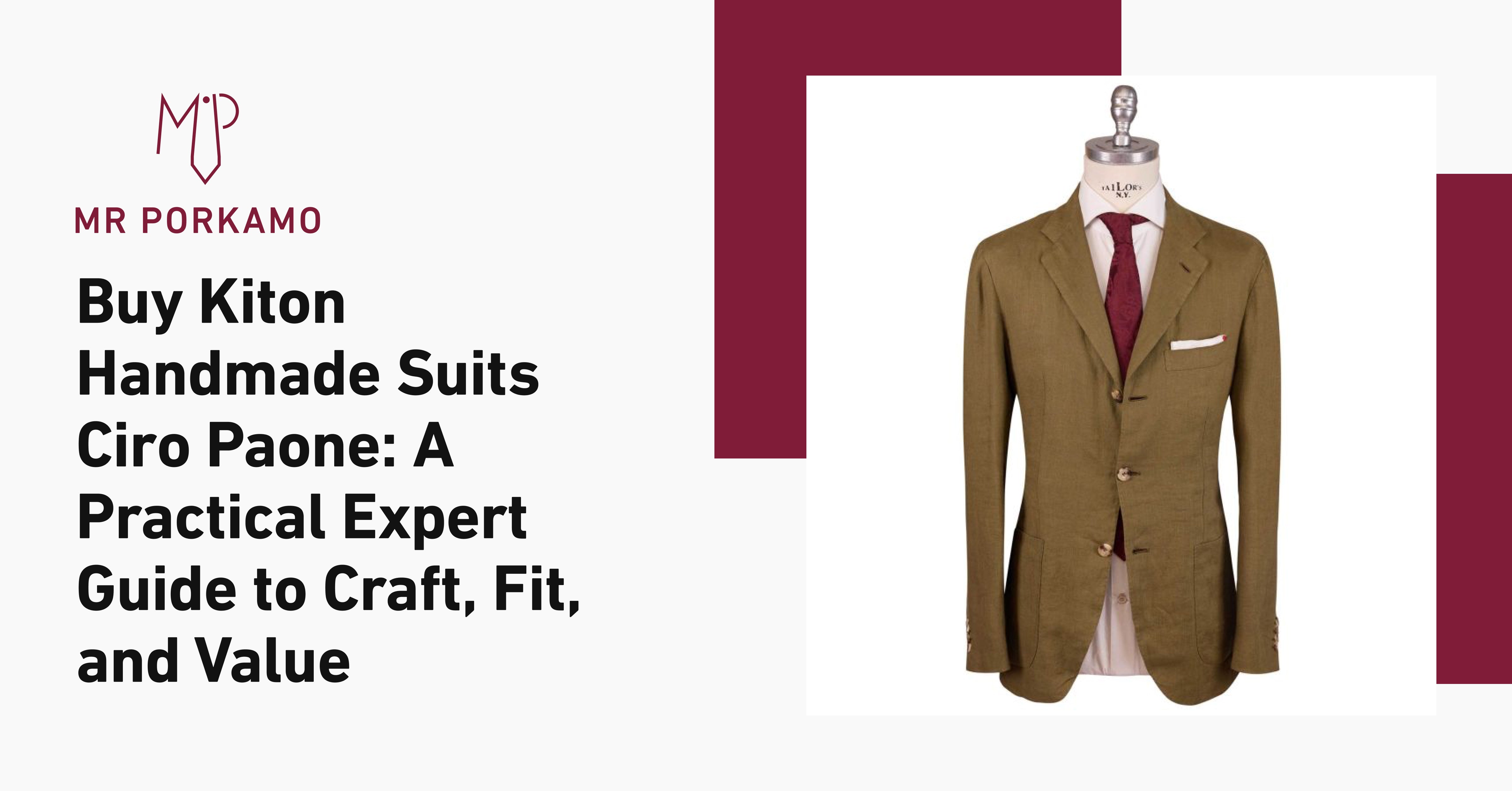 Buy Kiton Handmade Suits Ciro Paone: A Practical Expert Guide to Craft ...