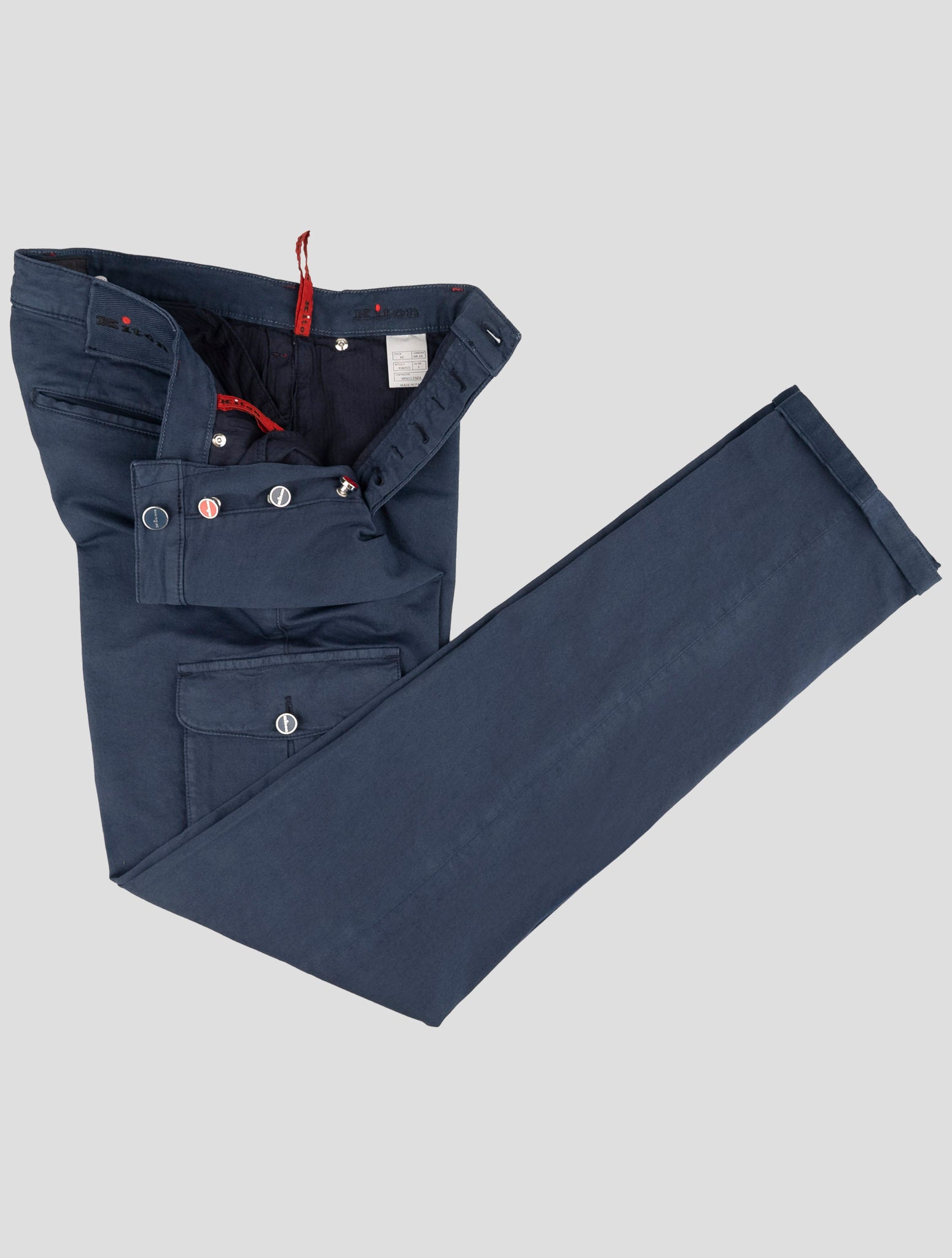Kiton Blue Cotton Ea Cargo Pants