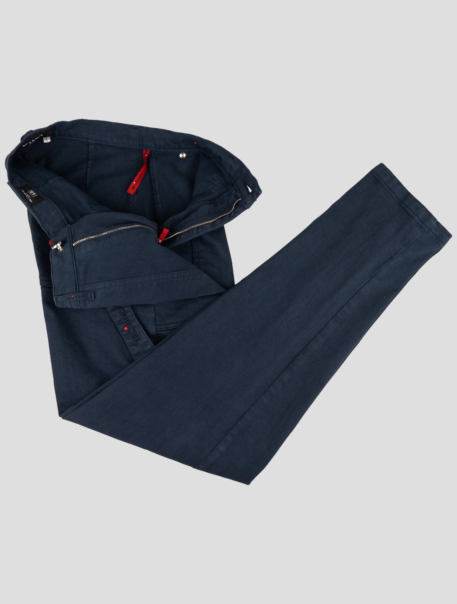 Kiton Blue Cotton Ea Pants