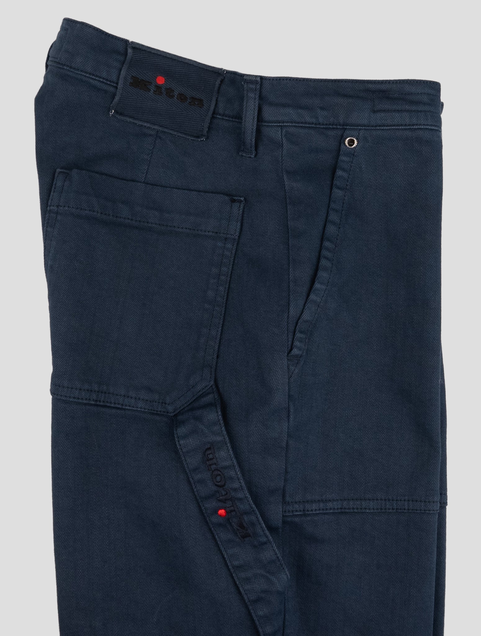 Kiton Blue Cotton Ea Pants