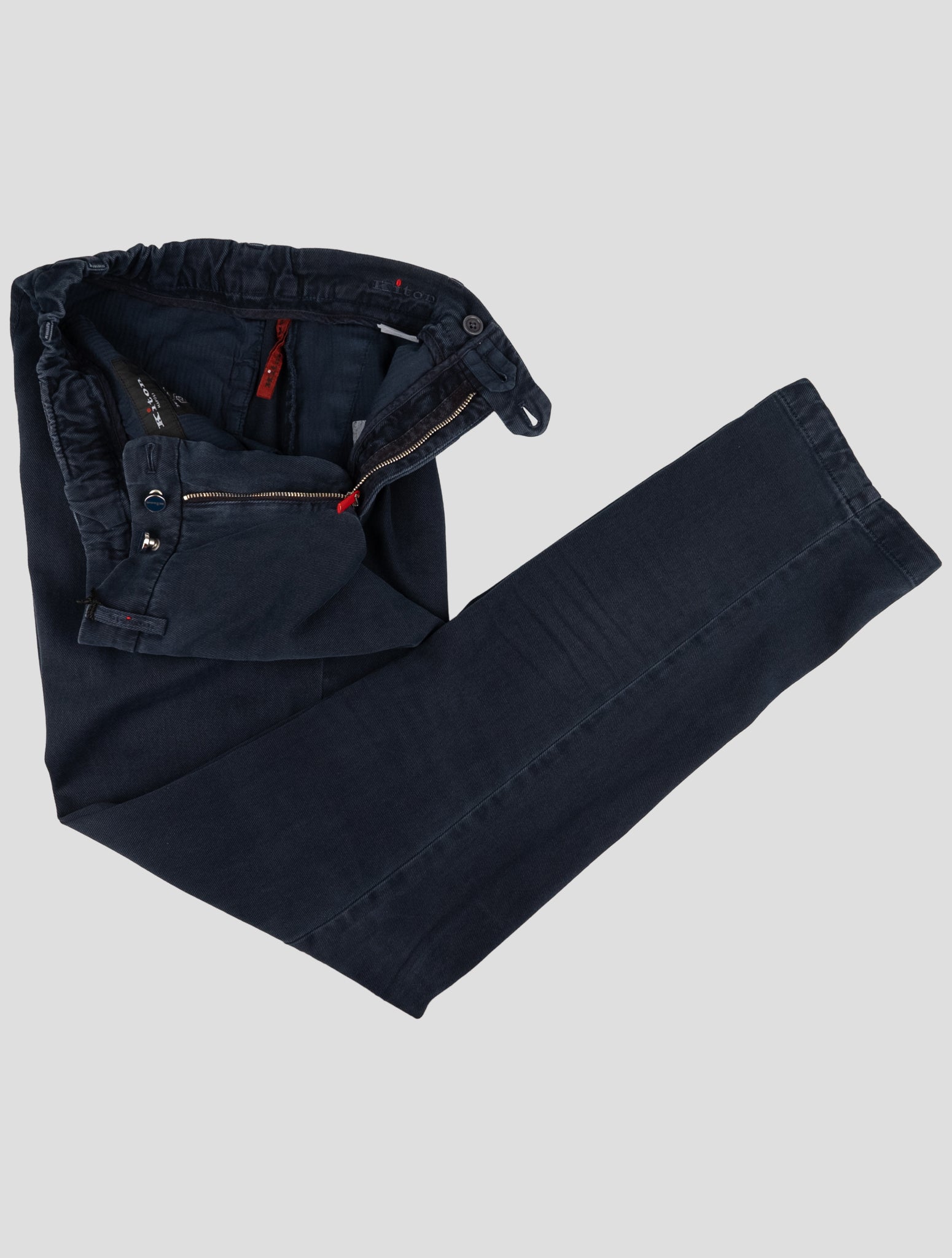 Kiton Blue Cotton Ea Pants
