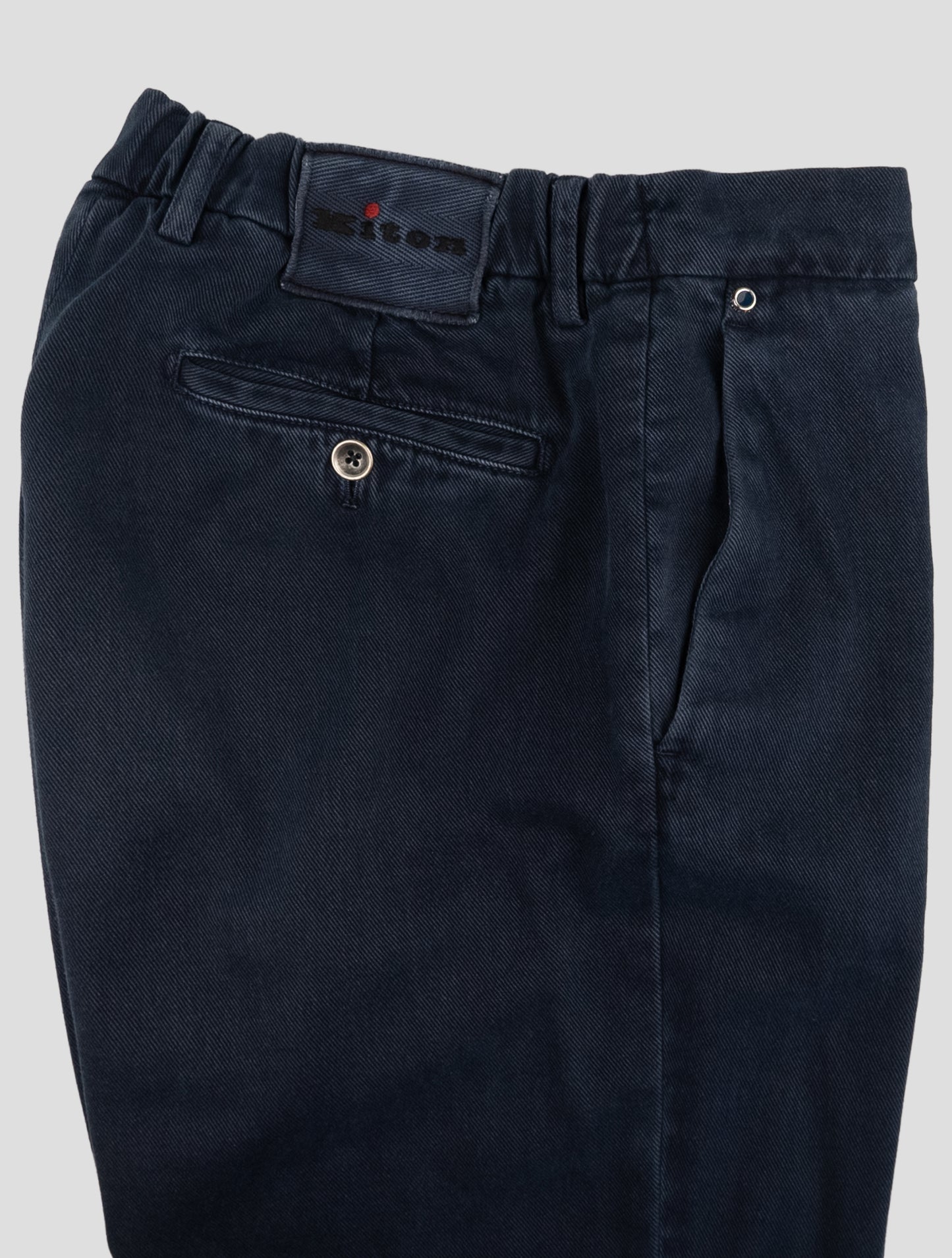 Kiton Blue Cotton Ea Pants