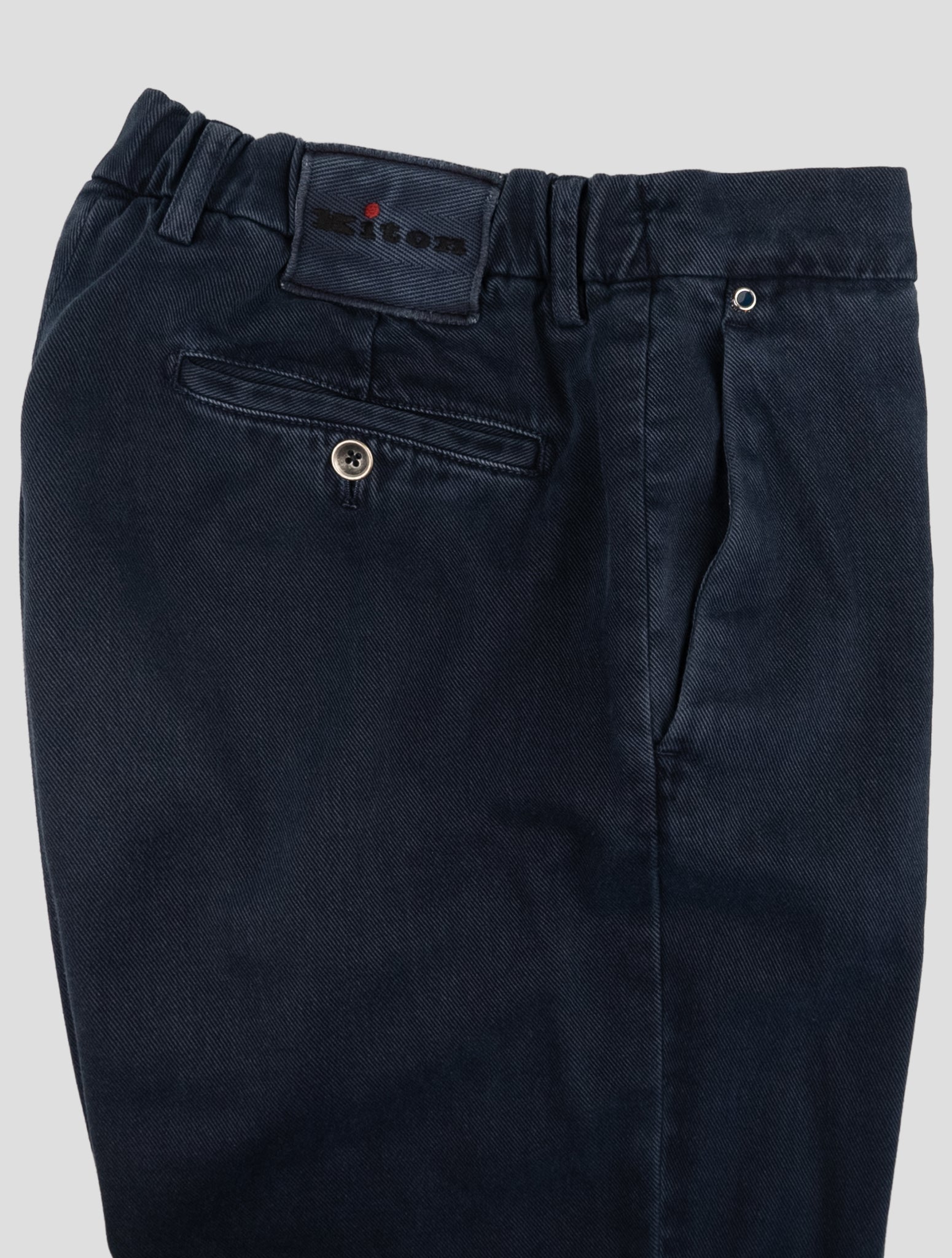 Kiton Blue Cotton Ea Pants