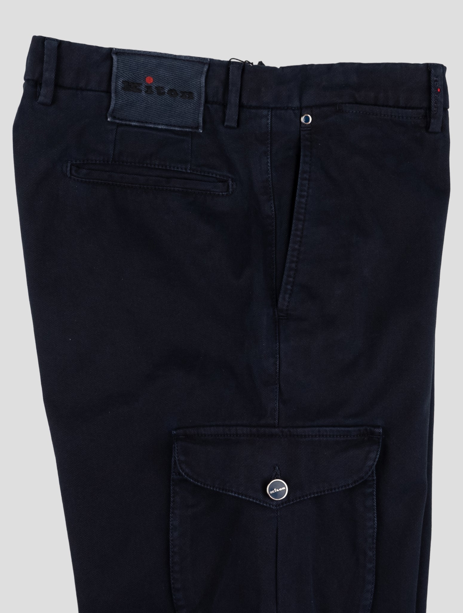 Kiton Blue Cotton Ea Cargo Pants