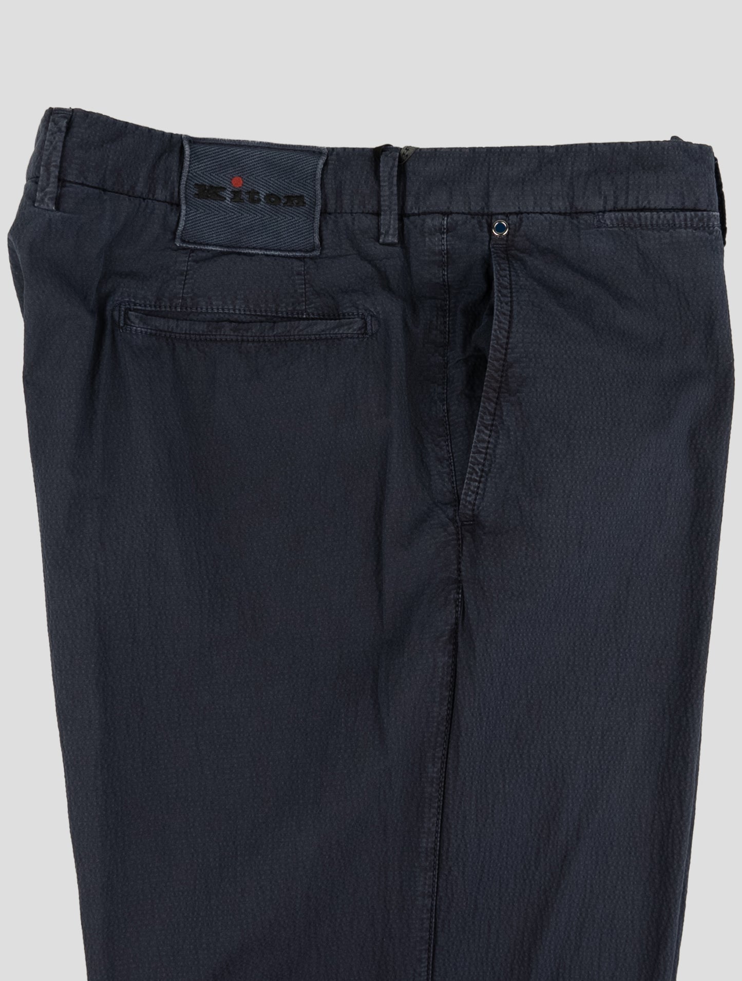 Kiton Blue Cotton Ea Pants