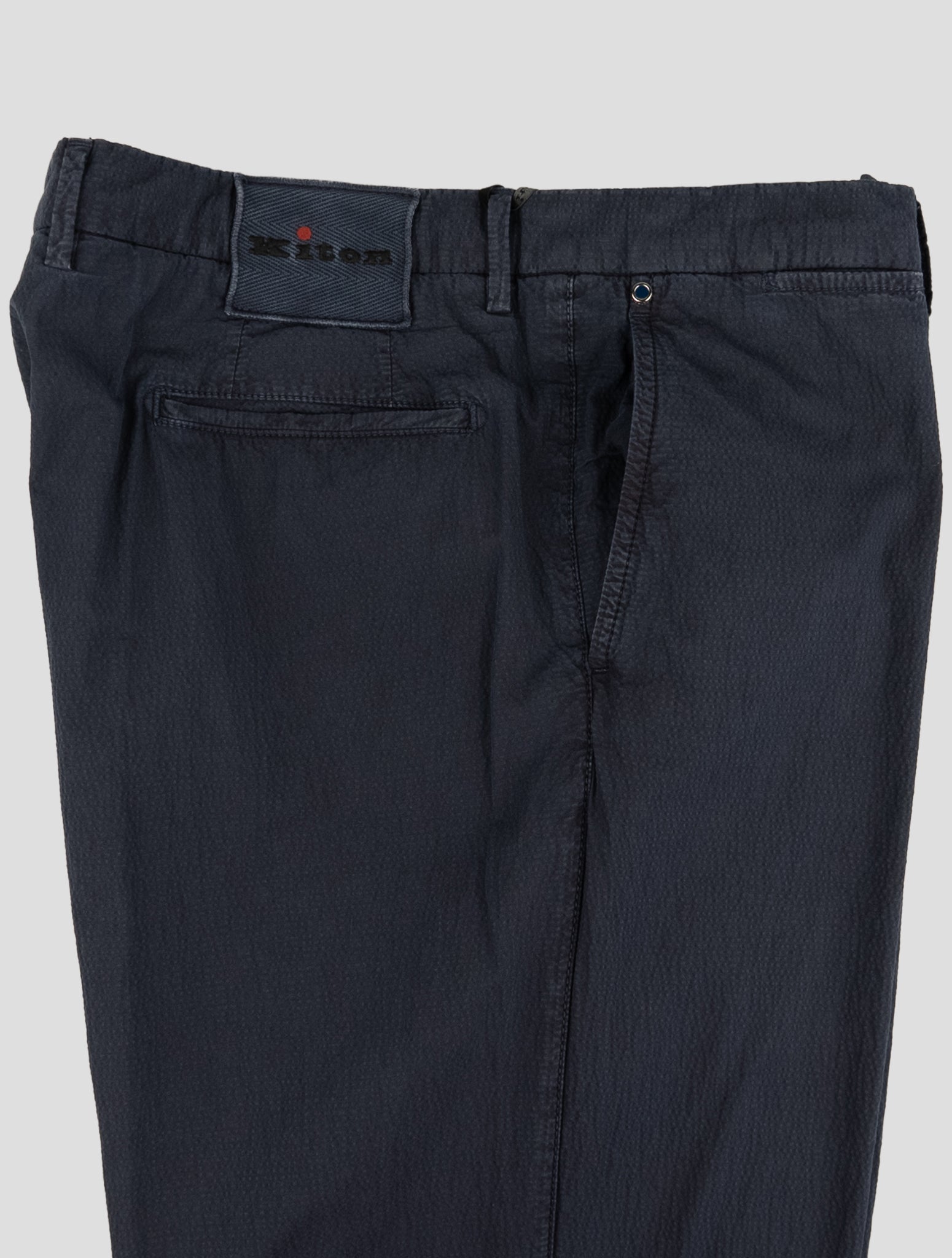 Kiton Blue Cotton Ea Pants
