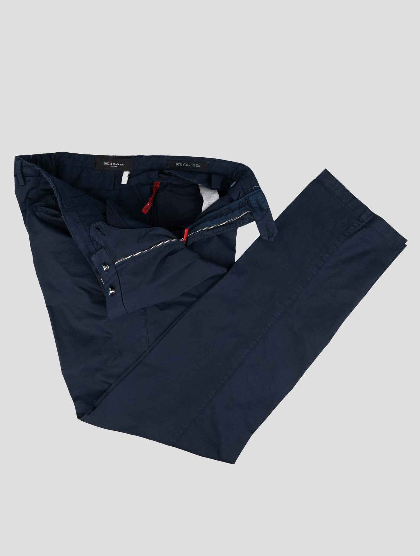 Kiton Blue Cotton Ea Pants
