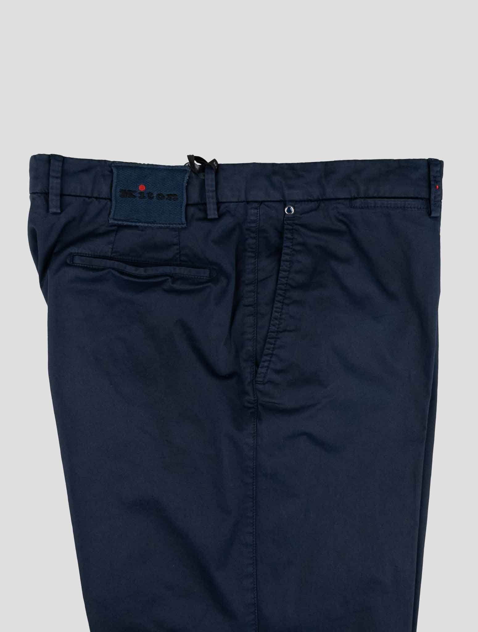 Kiton Blue Cotton Ea Pants