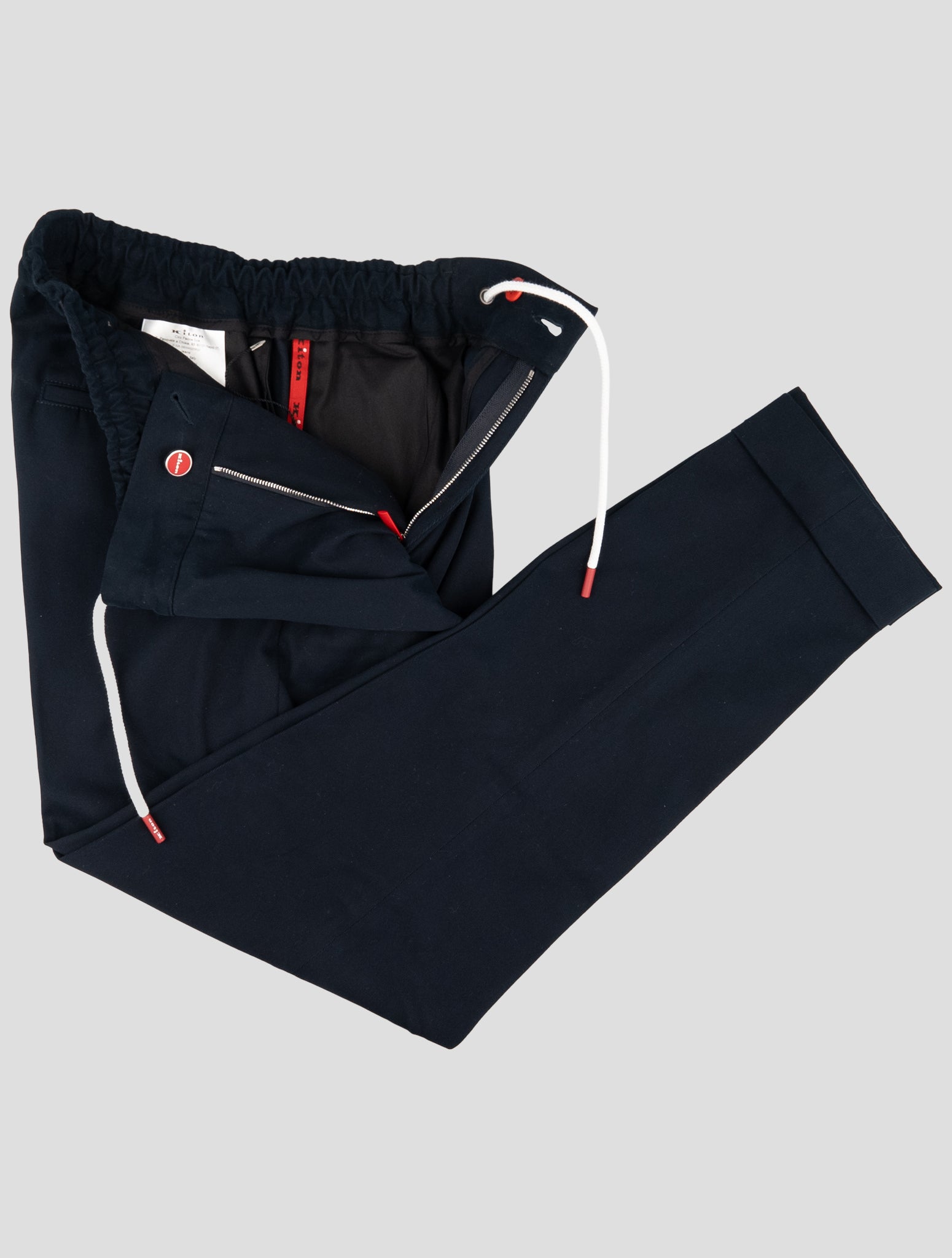 Kiton Blue Cotton Ea Pants