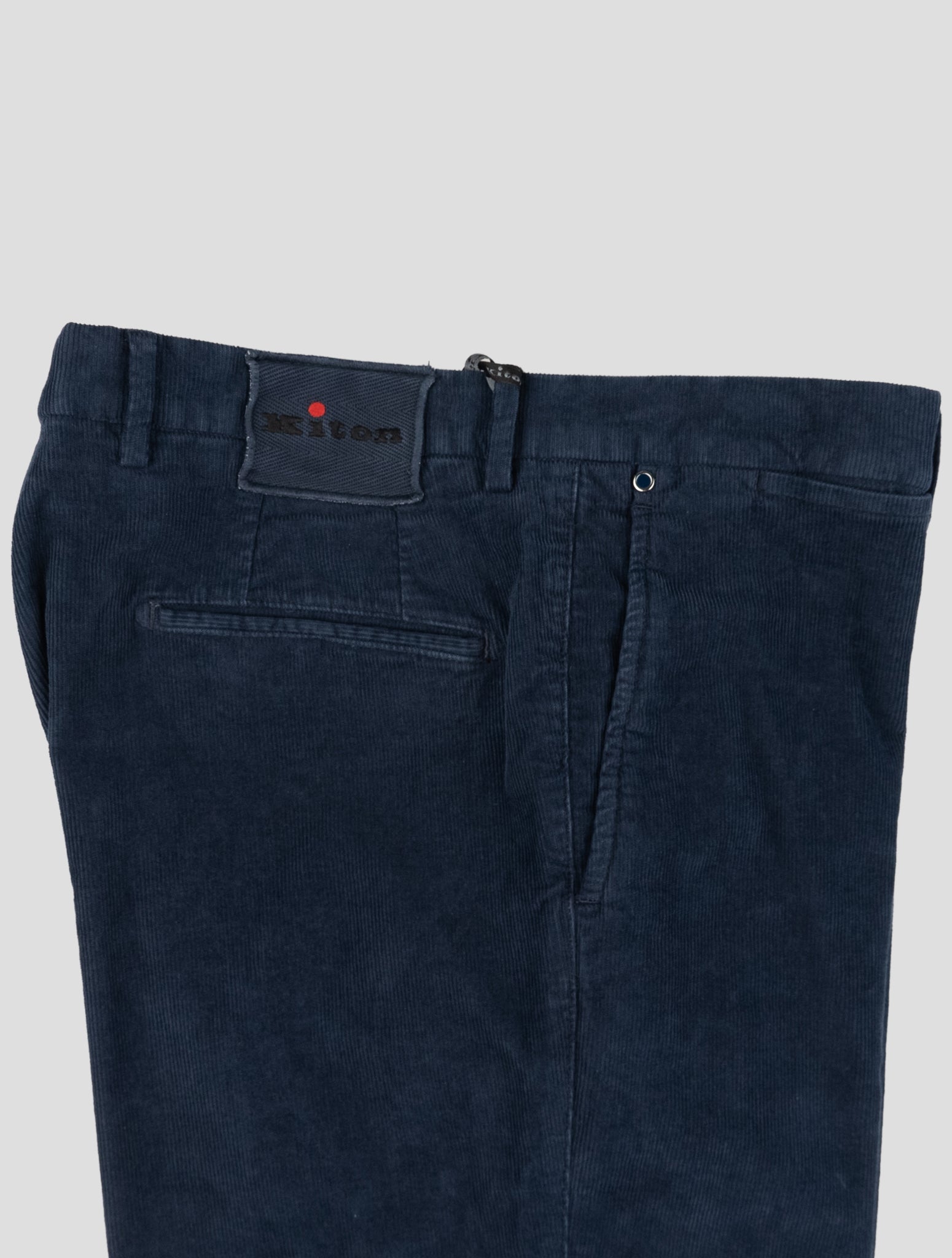 Kiton Blue Cotton Ea Velvet Pants