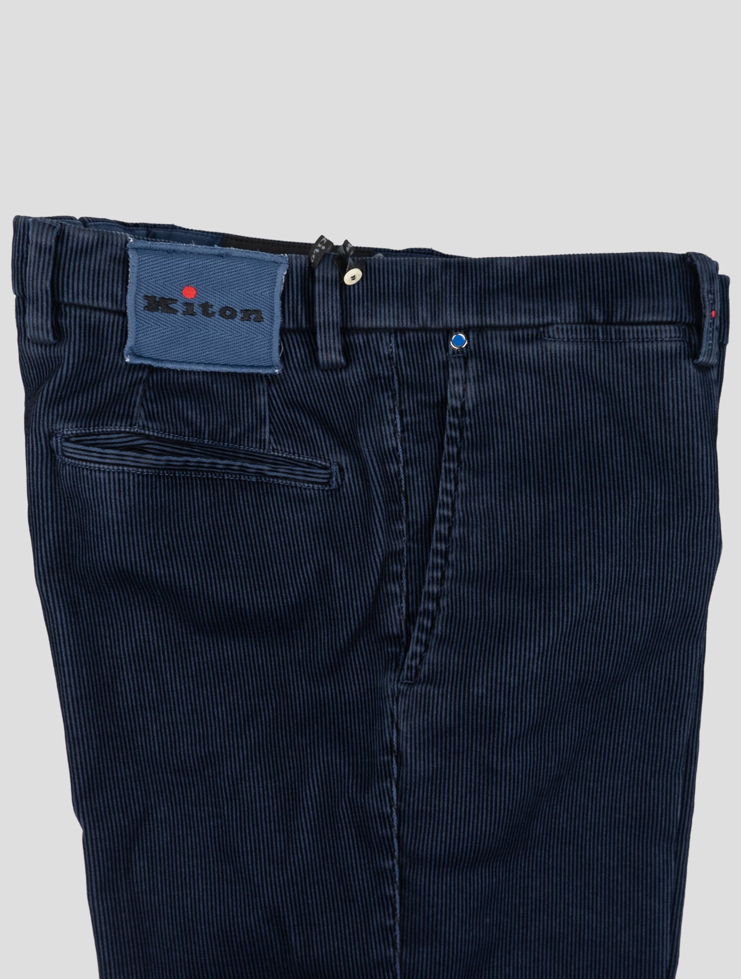 Kiton Blue Cotton Nylon Ea Velvet Pants