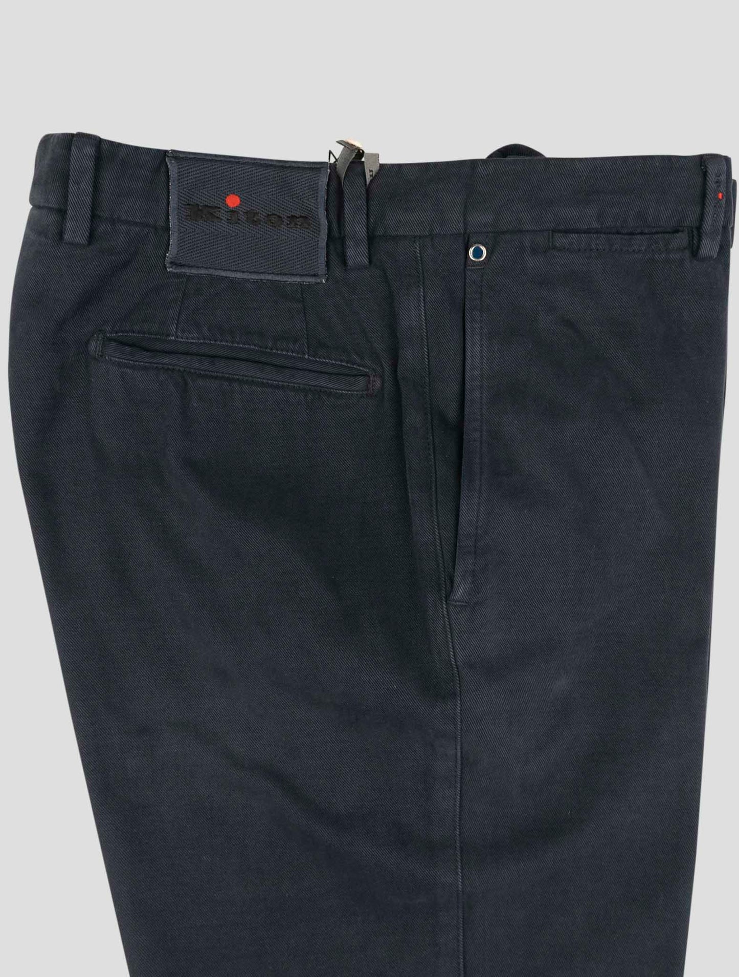 Kiton Blue Cotton Ea Pants