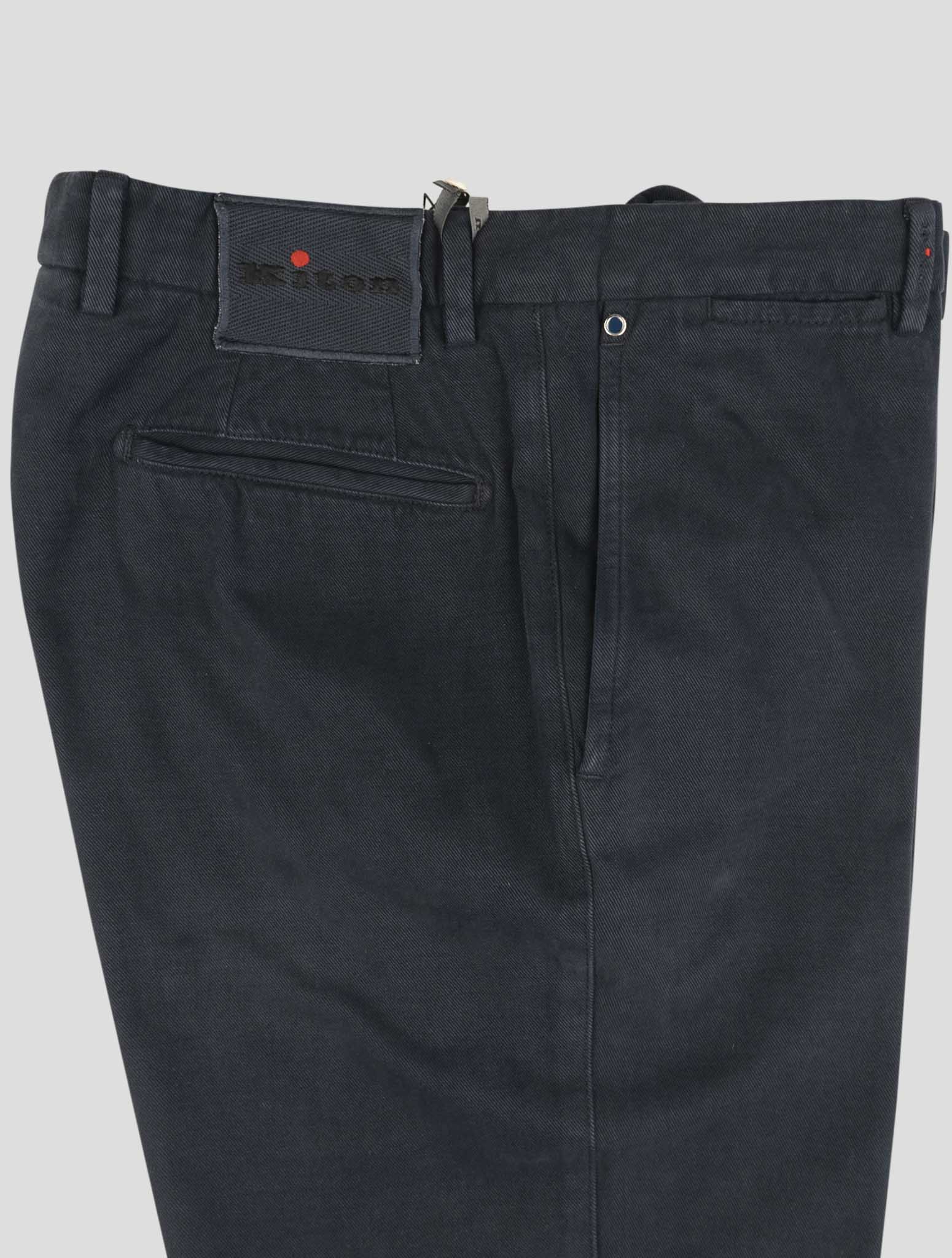 Kiton Blue Cotton Ea Pants
