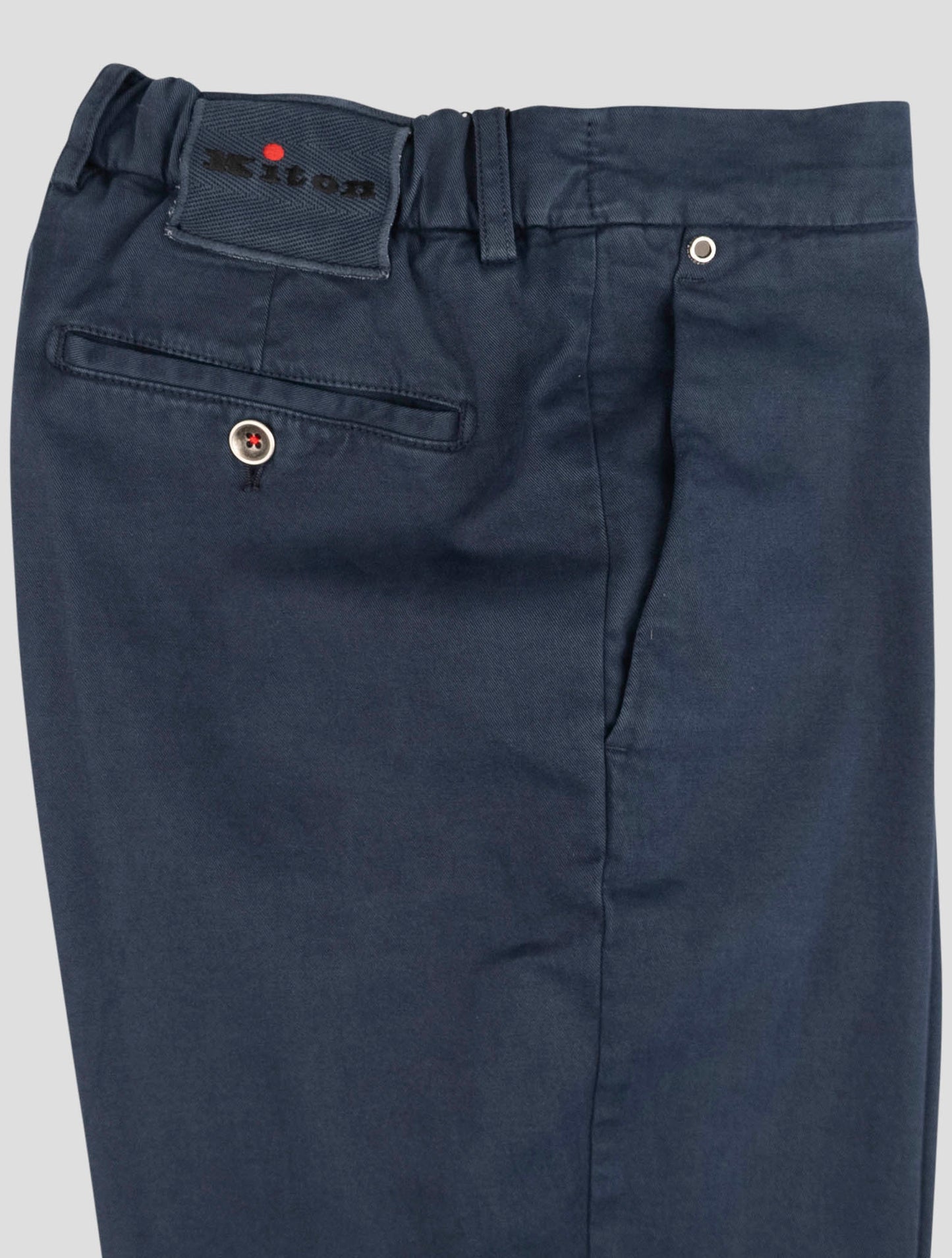 Kiton Blue Cotton Cashmere Ea Pants