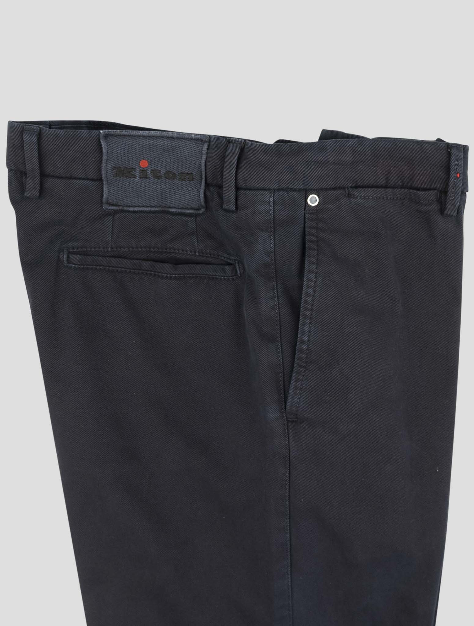 Kiton Blue Cotton Ea Pants