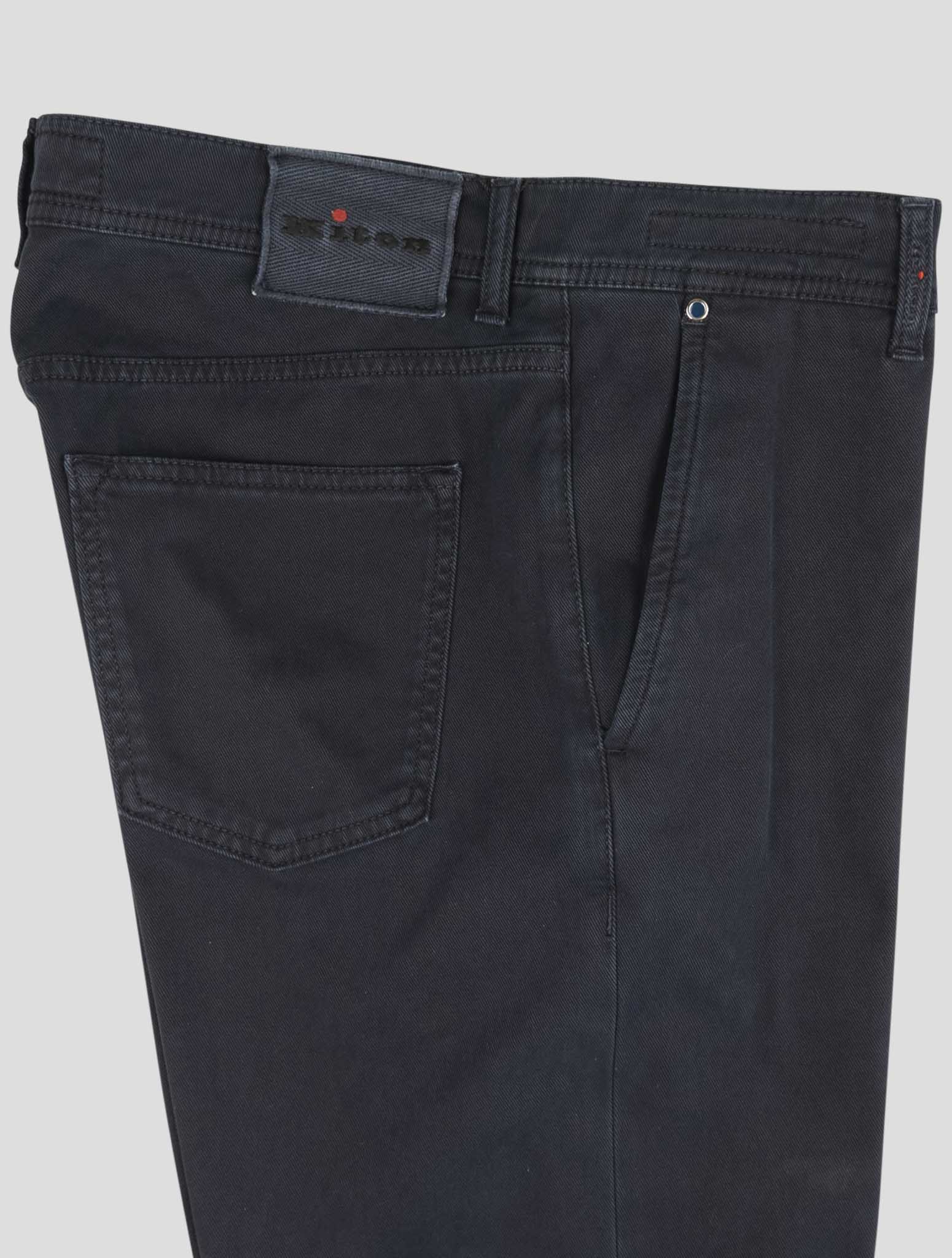 Kiton Blue Cotton Ea Pants