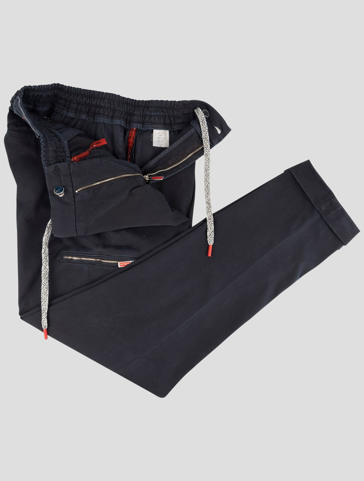 Kiton Blue Cotton Ea Pants