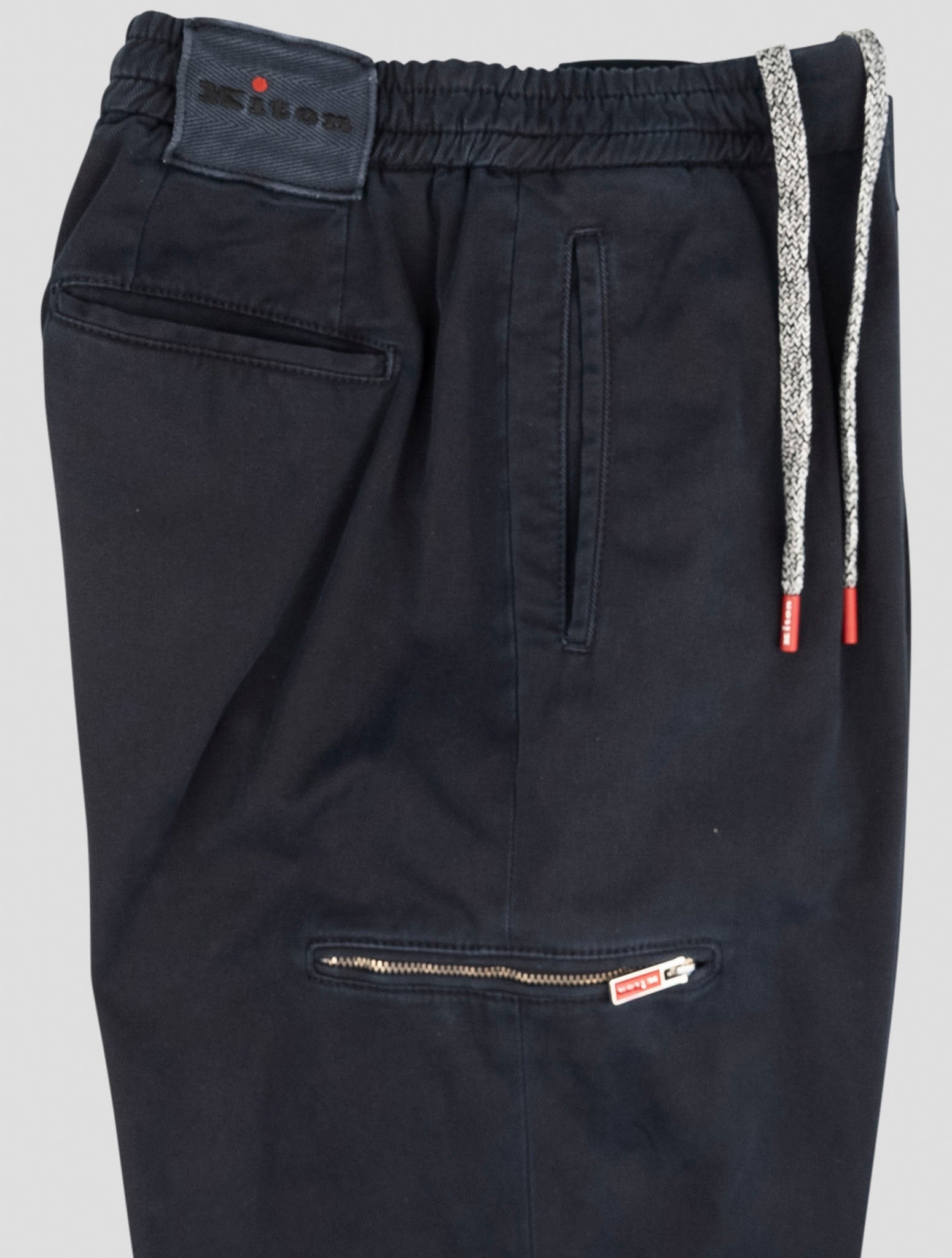 Kiton Blue Cotton Ea Pants