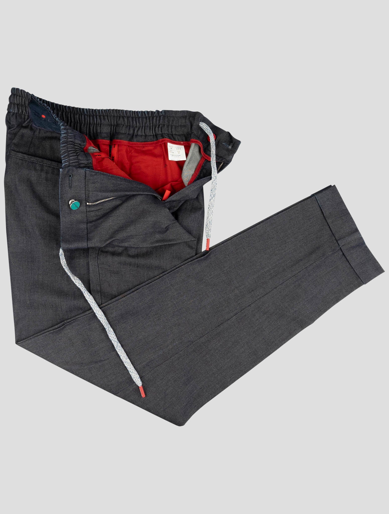 Kiton Blue Cotton Ea Pants