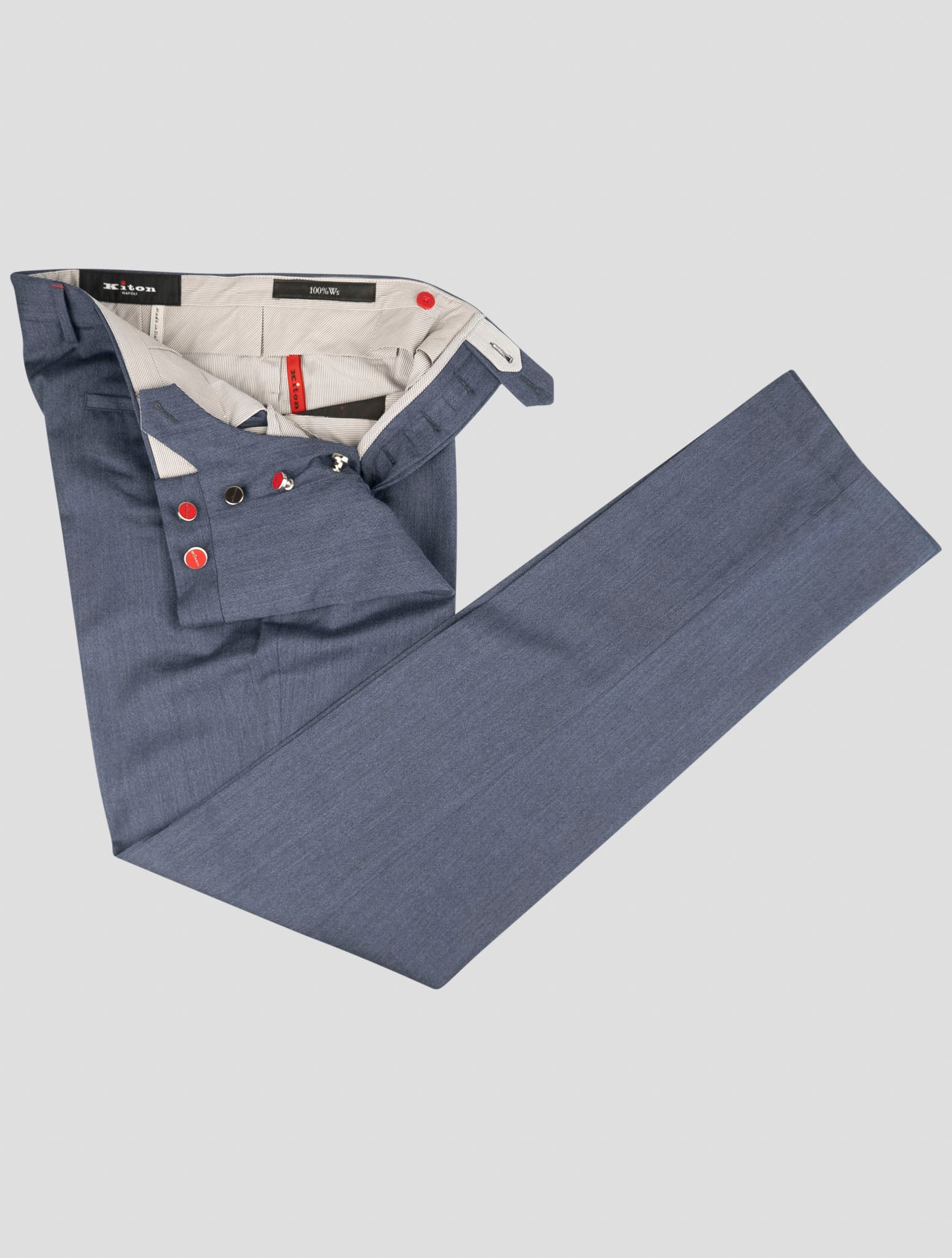Kiton Blue Cashmere Pants