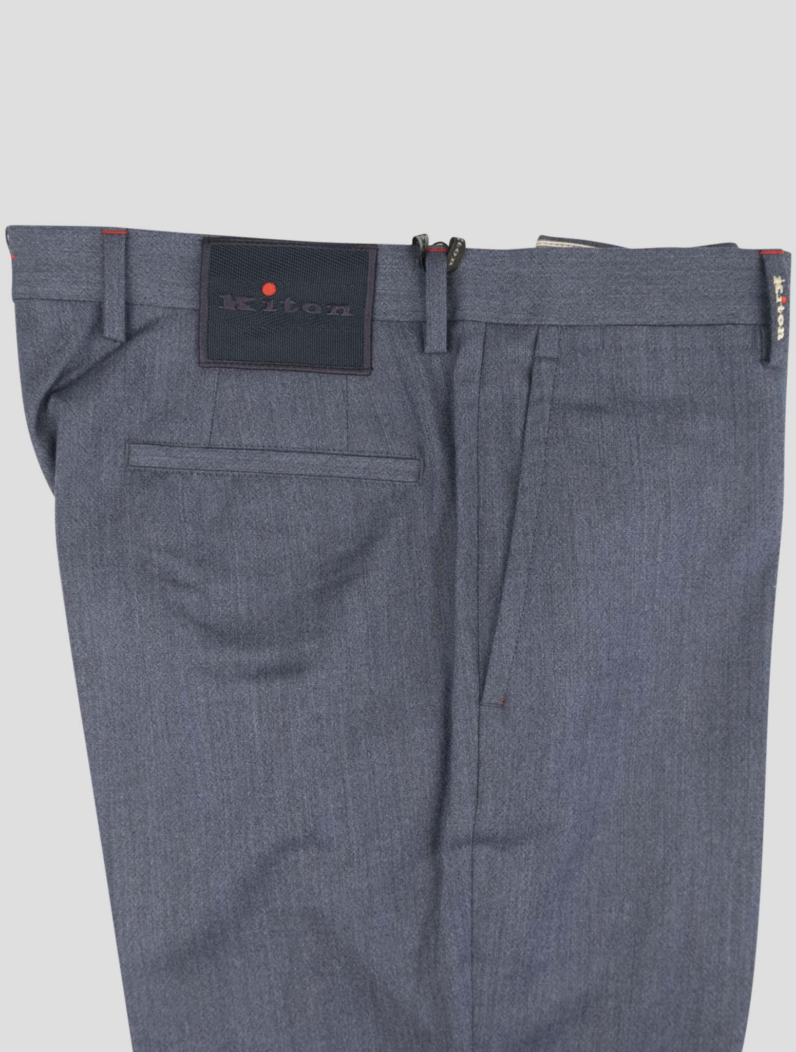 Kiton Blue Cashmere Pants