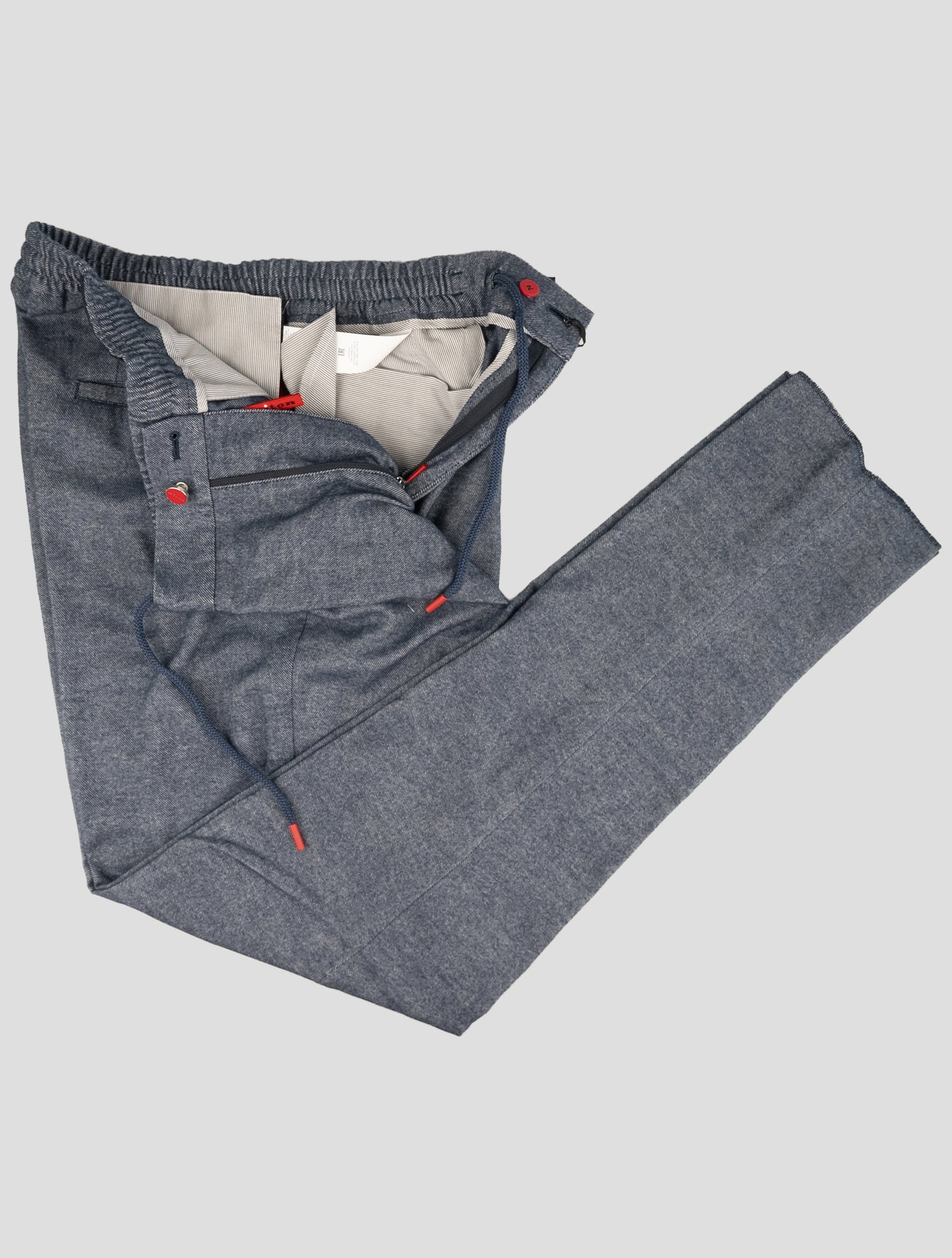 Kiton Blue Cotton Yak Pants