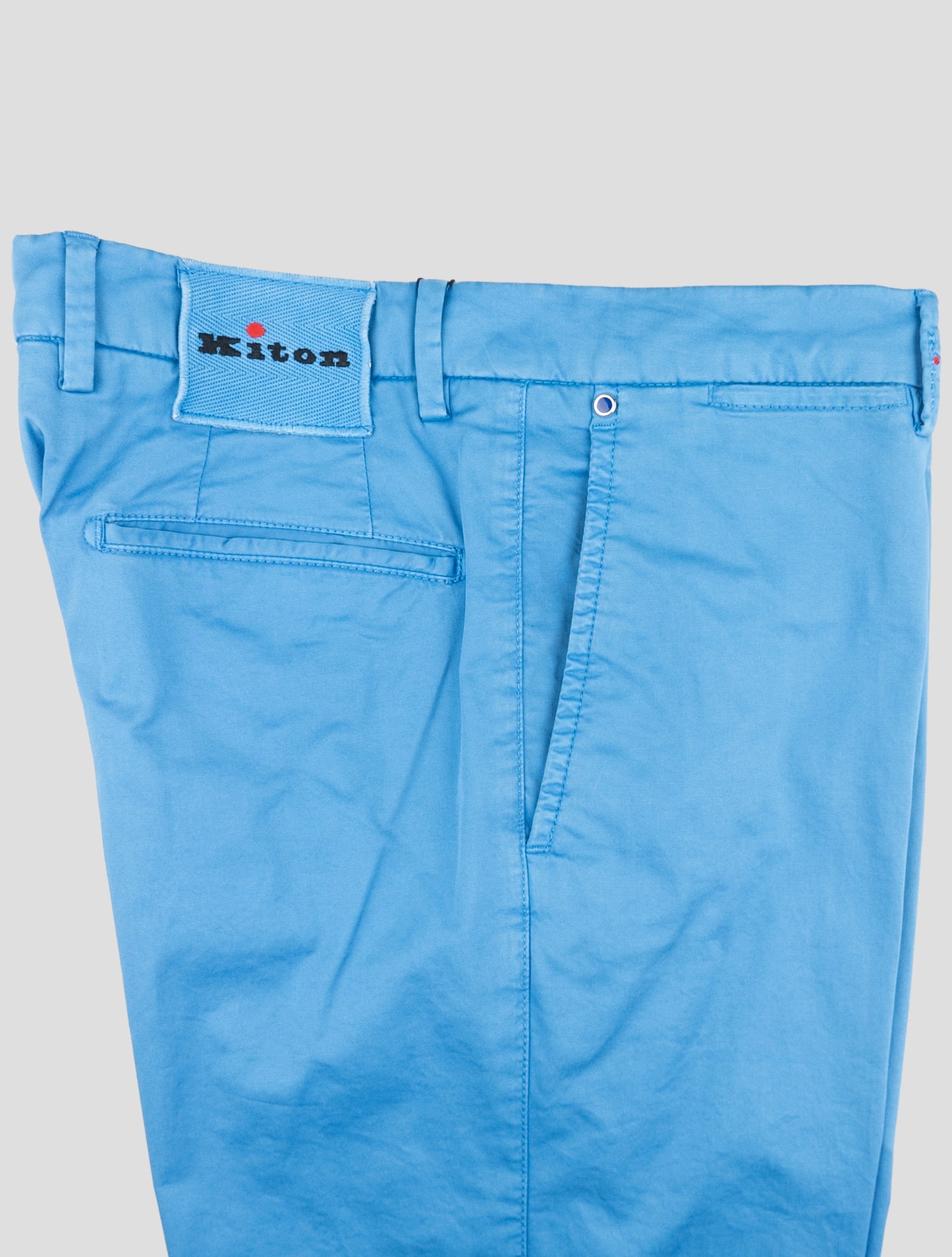 Kiton Blue Cotton Ea Pants