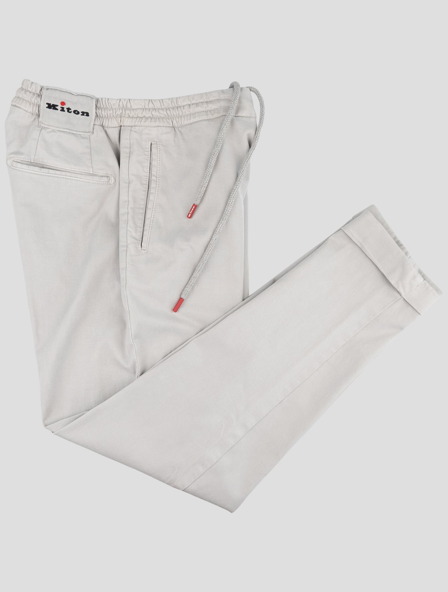 Kiton Gray Lyocell Cotton Ea Pants