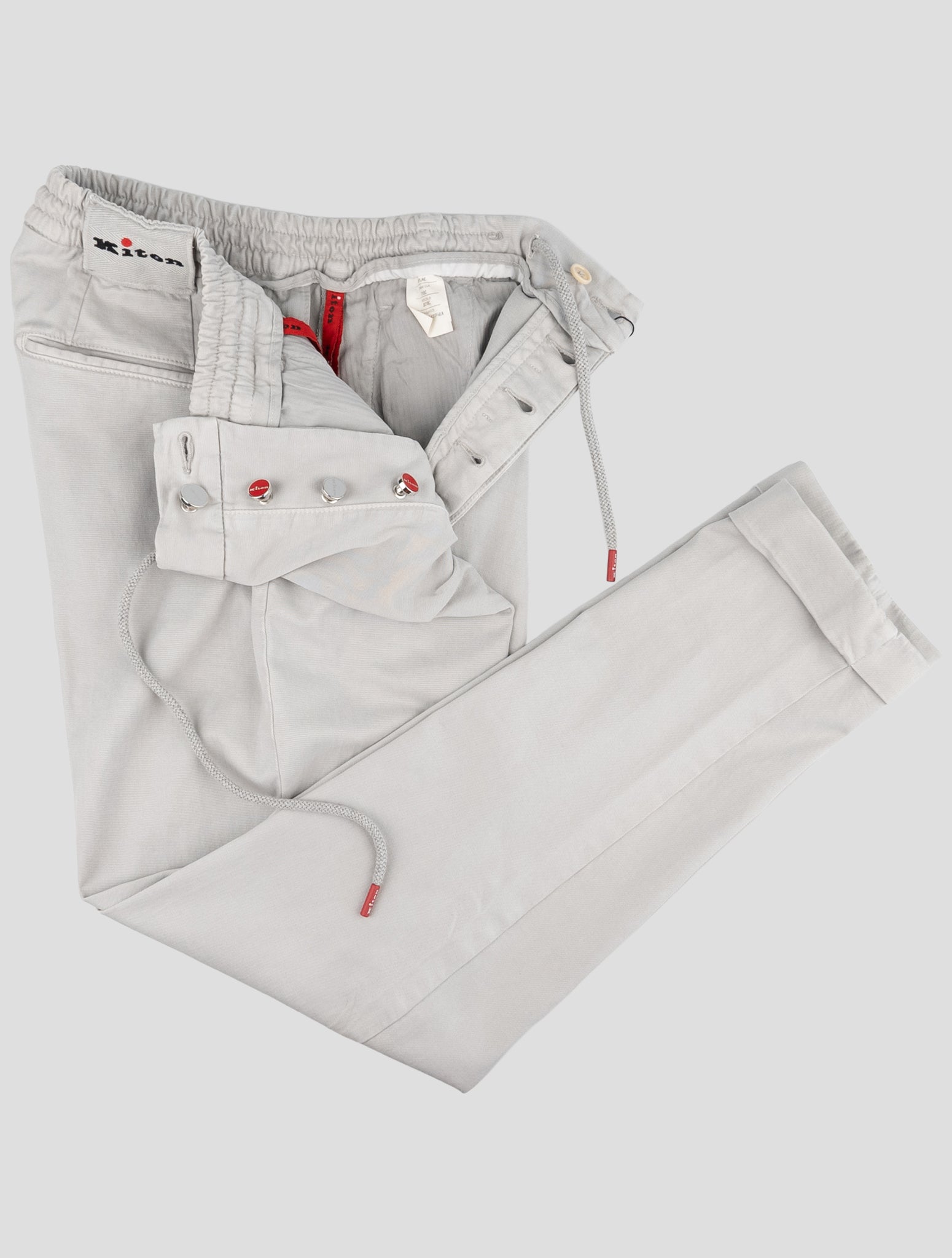 Kiton Gray Lyocell Cotton Ea Pants