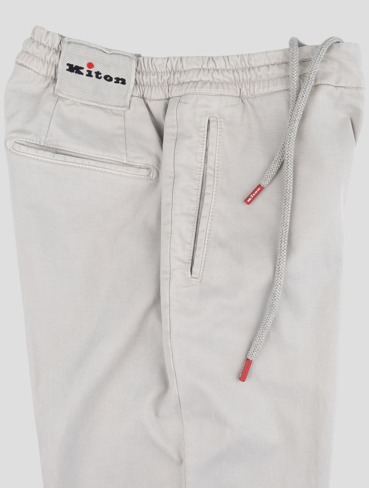 Kiton Gray Lyocell Cotton Ea Pants