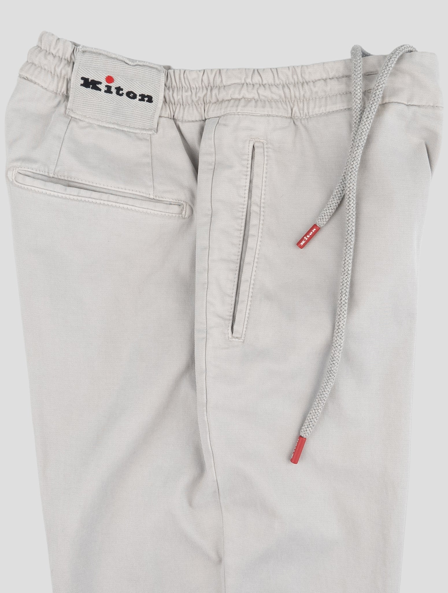 Kiton Gray Lyocell Cotton Ea Pants