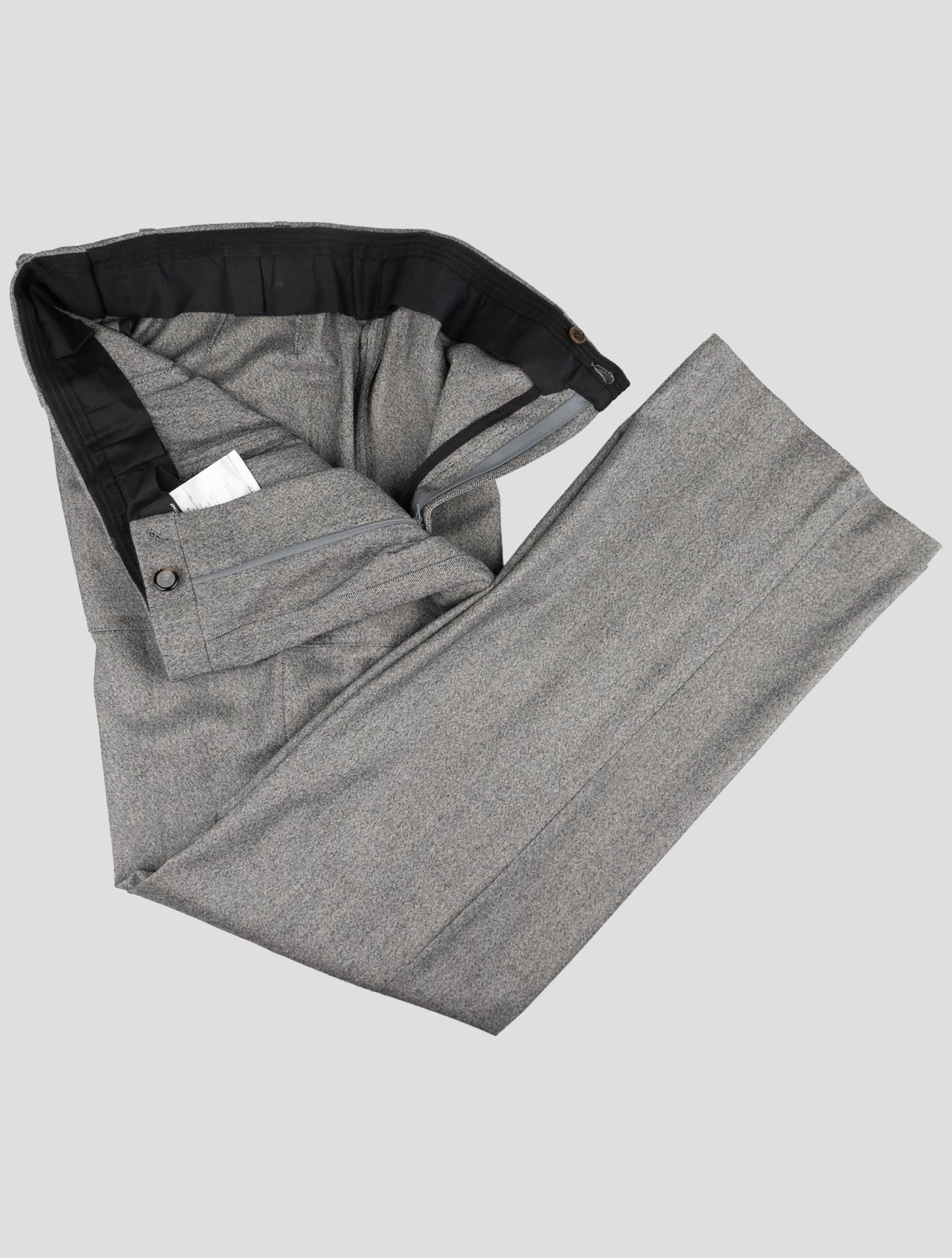Kiton Gray Virgin Wool Cashmere Pa Ea Dress Pants