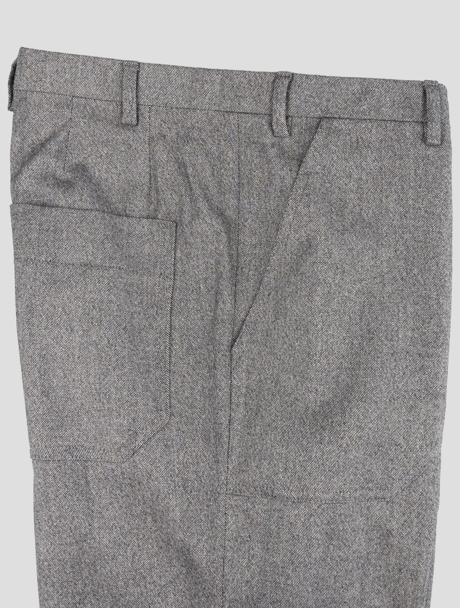 Kiton Gray Virgin Wool Cashmere Pa Ea Dress Pants