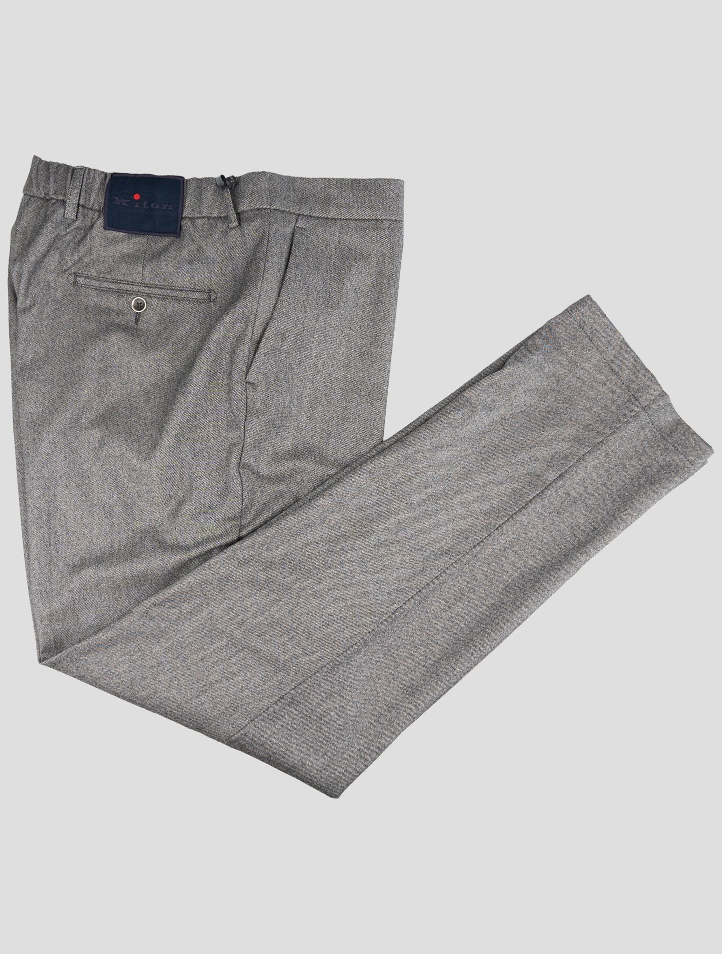 Kiton Gray Virgin Wool Cashmere Pa Ea Pants