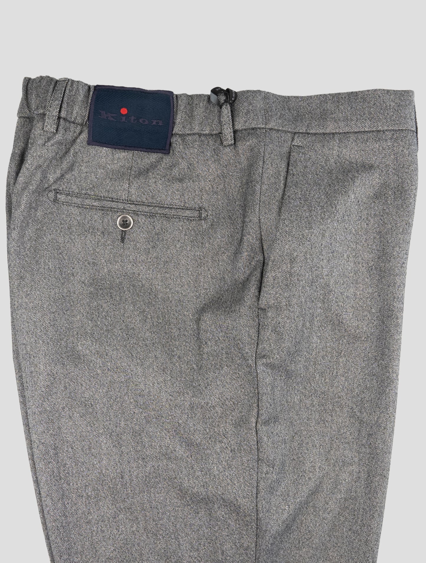 Kiton Gray Virgin Wool Cashmere Pa Ea Pants