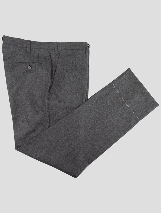 Kiton Dark Gray Wool Dress Pants