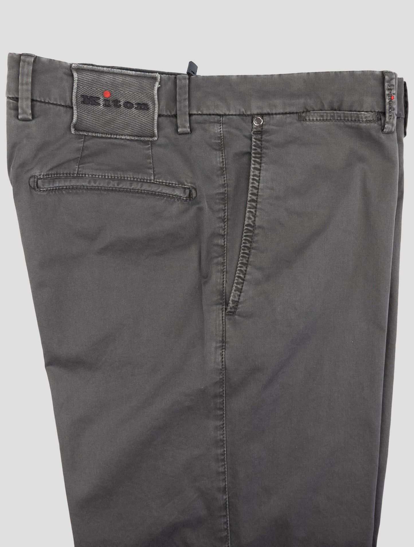 Kiton Gray Cotton Ea Pants