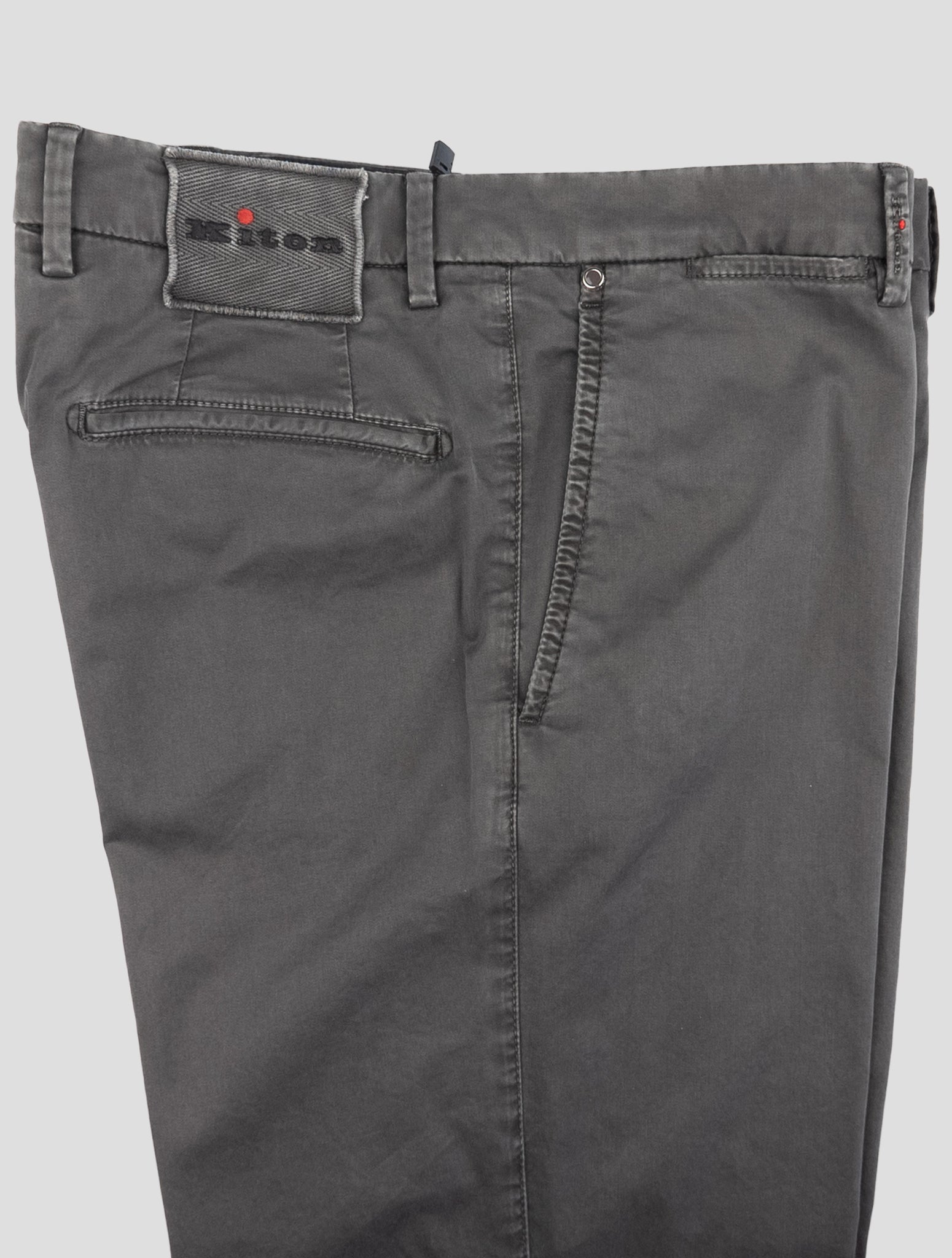 Kiton Gray Cotton Ea Pants