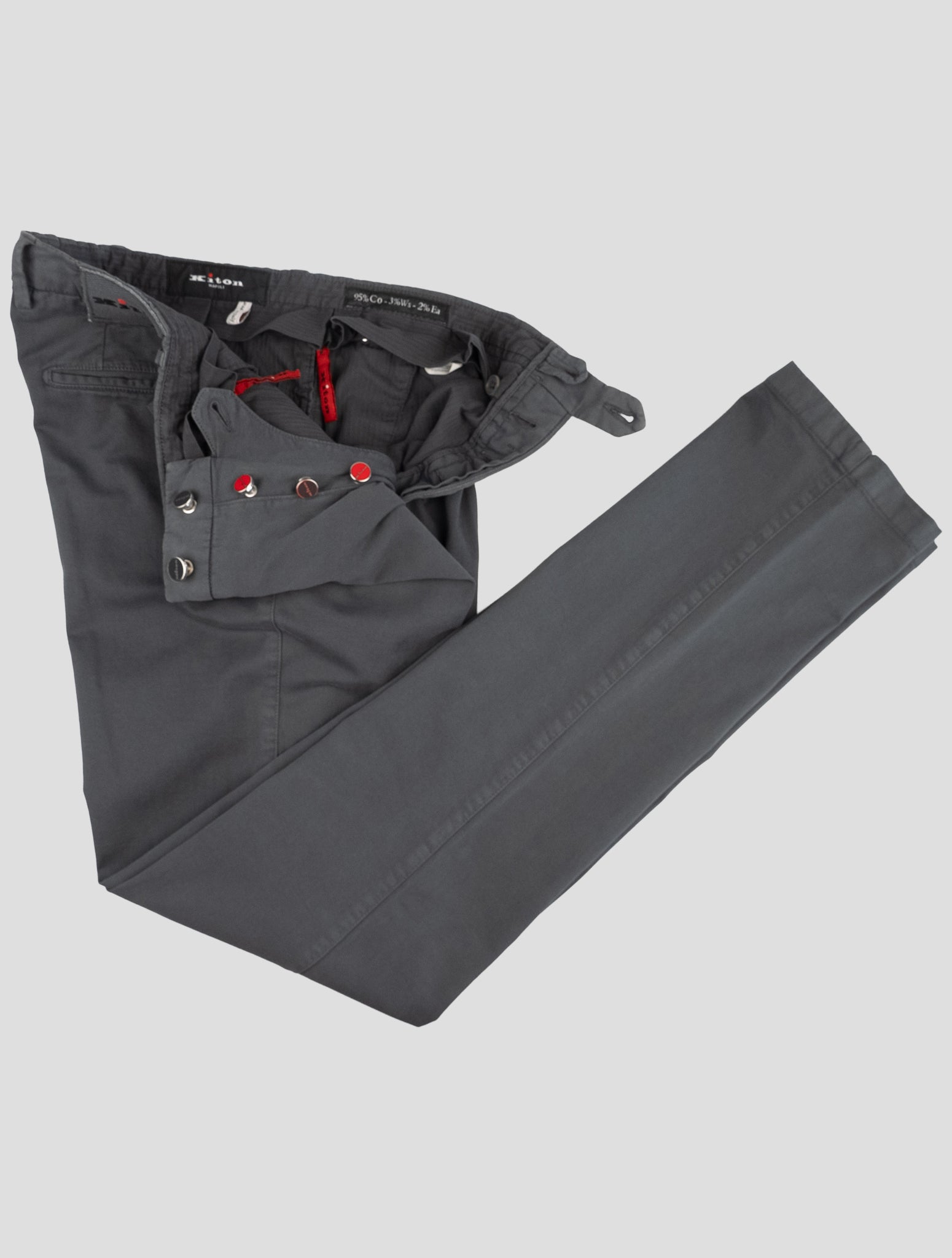 Kiton Gray Cotton Ea Pants