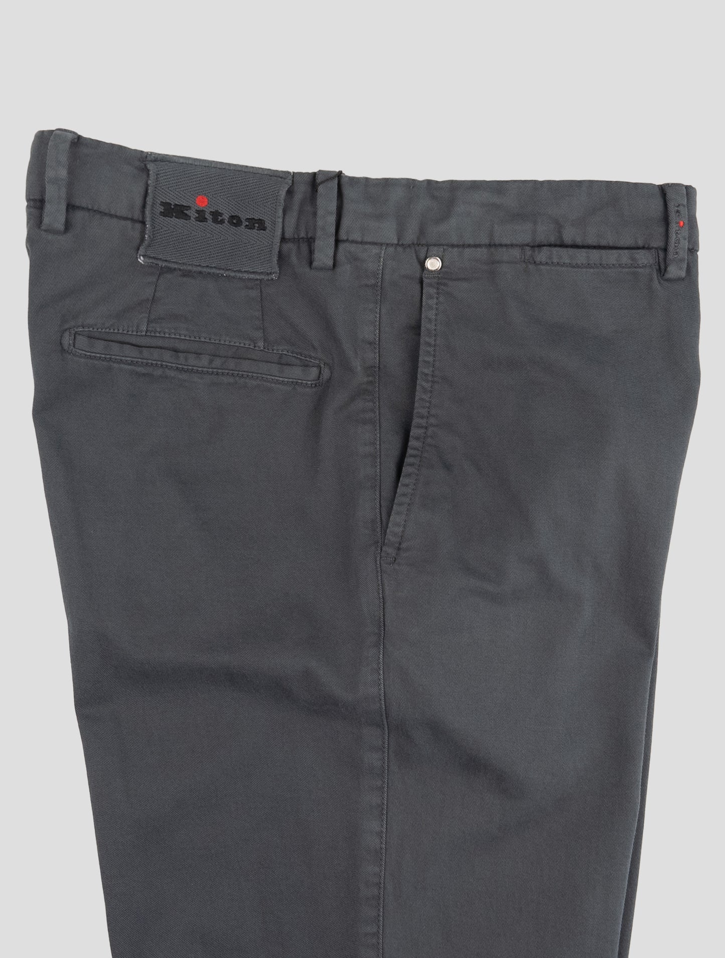 Kiton Gray Cotton Ea Pants