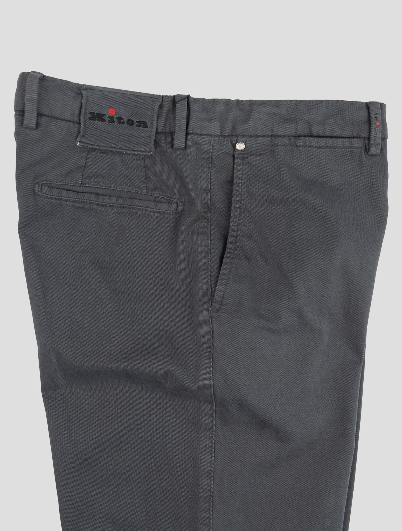 Kiton Gray Cotton Ea Pants