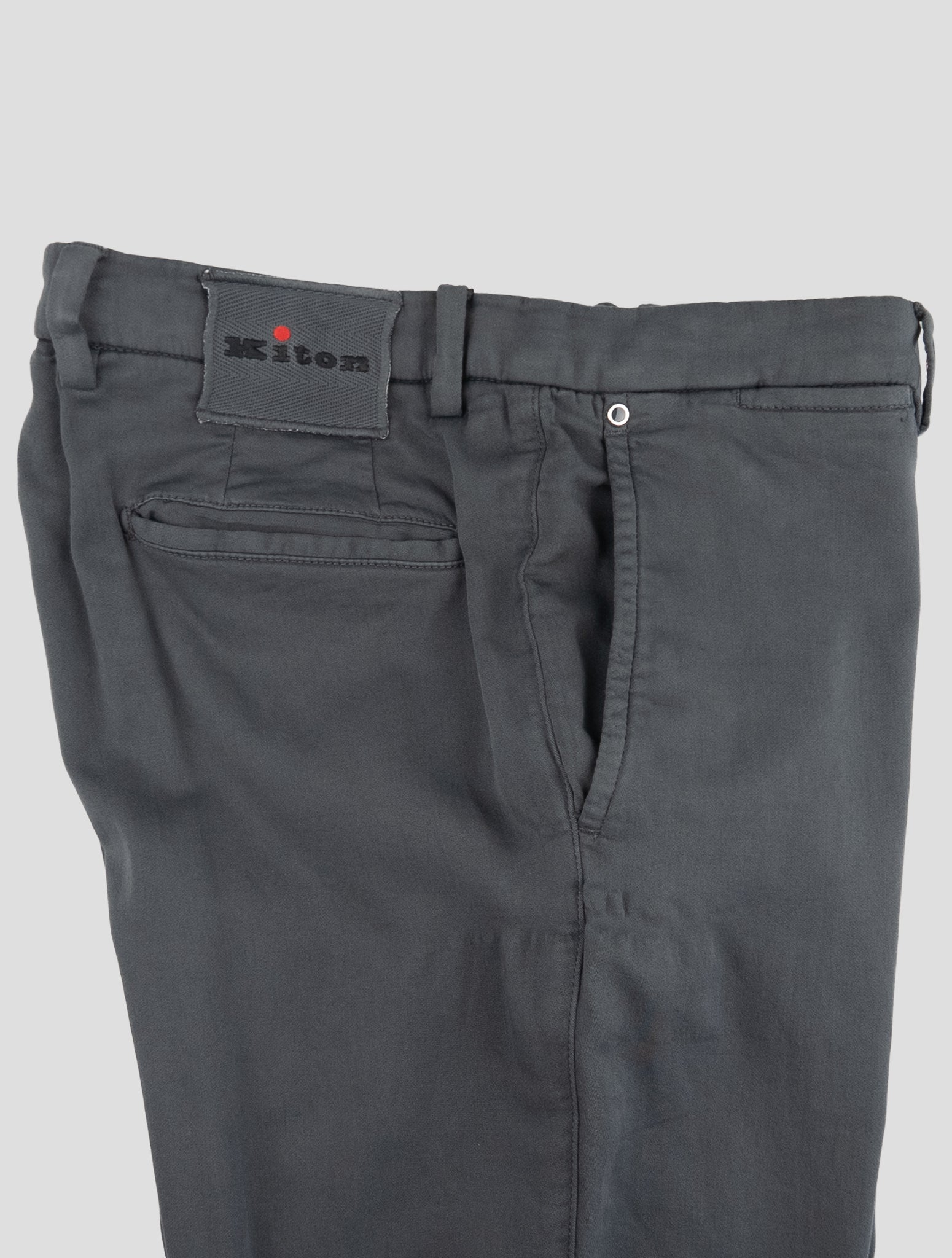 Kiton Gray Cotton Cashmere Ea Pants