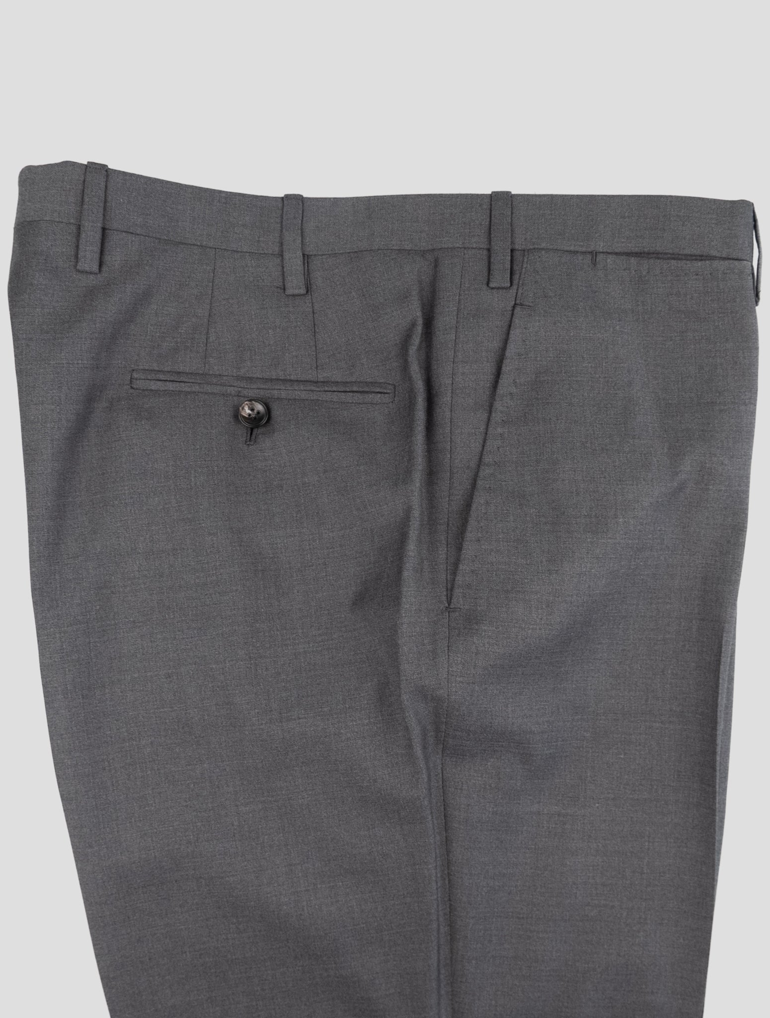 Kiton Gray Wool Dress Pants