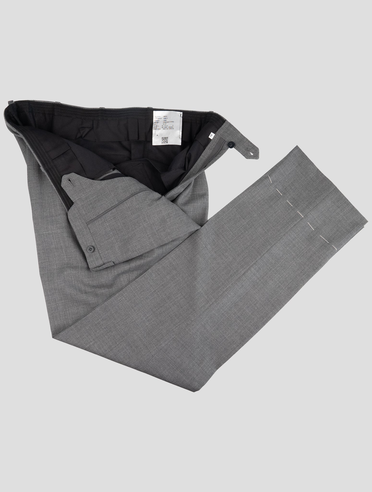Kiton Gray Wool Dress Pants