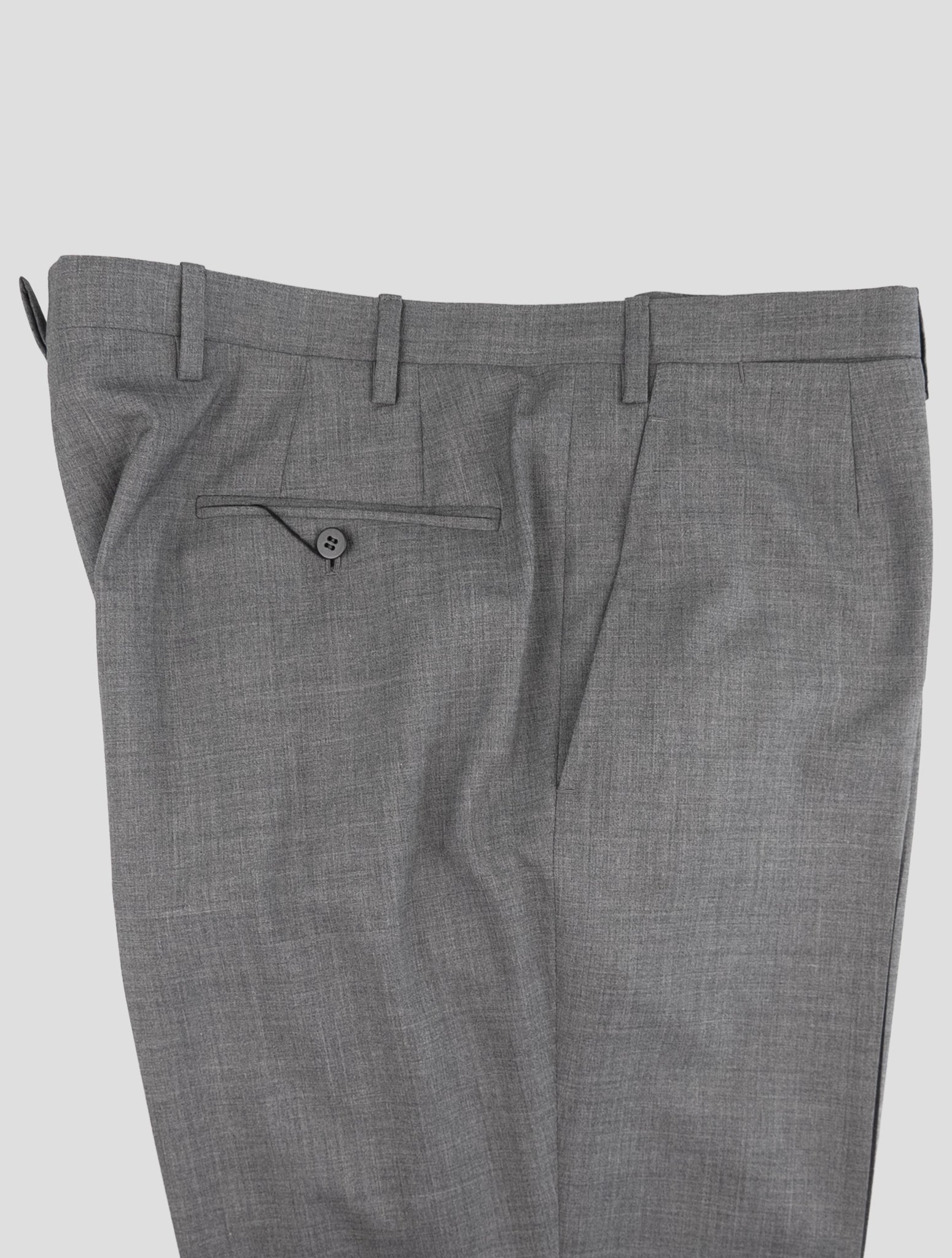 Kiton Gray Wool Dress Pants