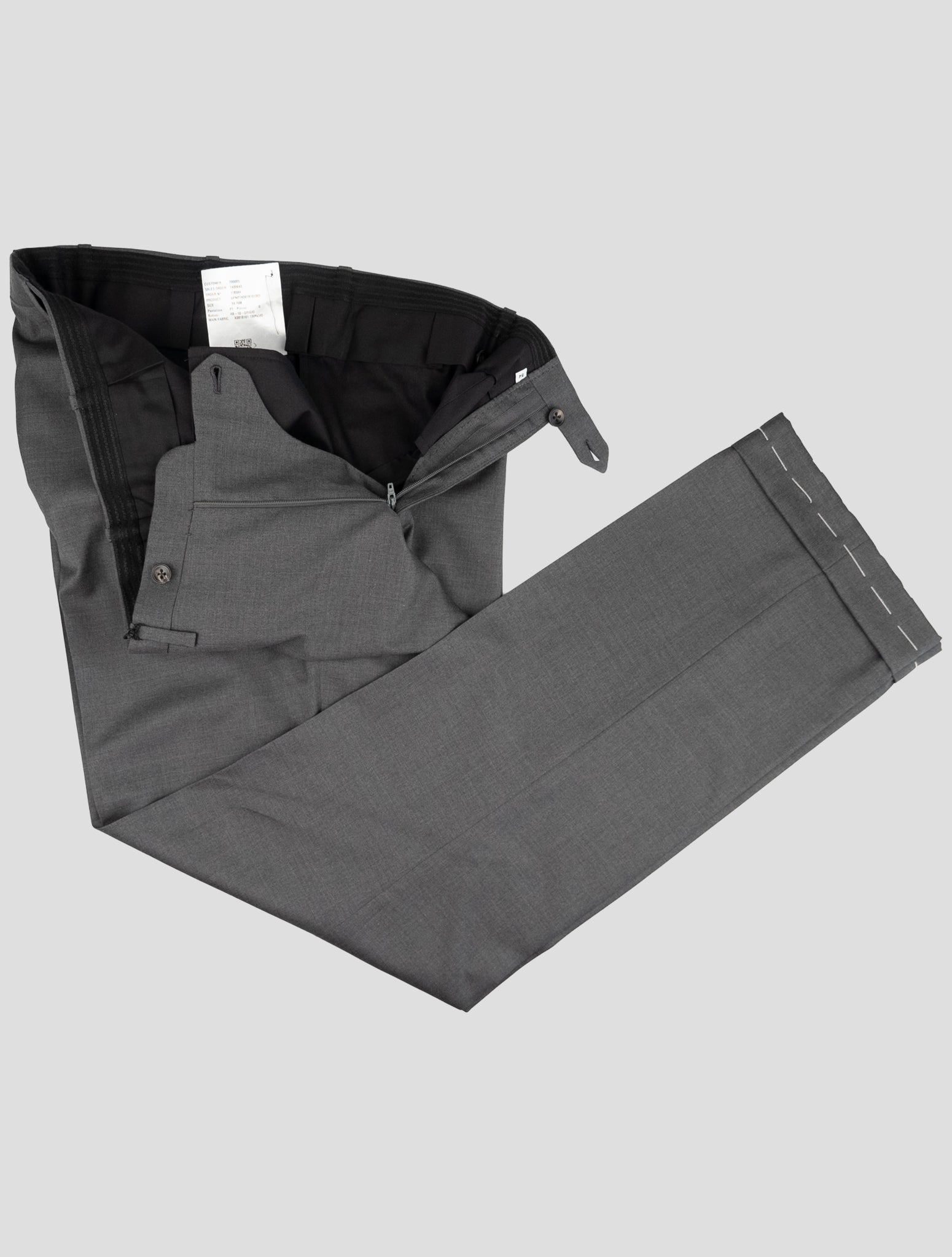 Kiton Gray Wool Dress Pants
