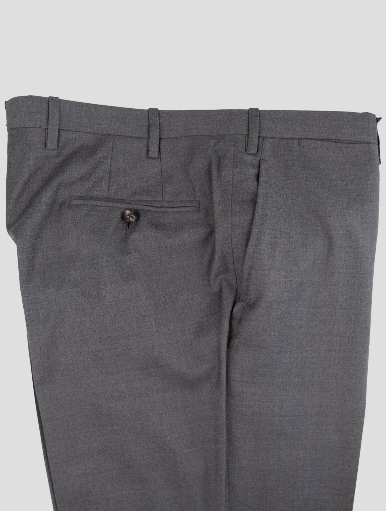 Kiton Gray Wool Dress Pants