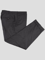 Kiton Gray Wool 14 Micron Dress Pants